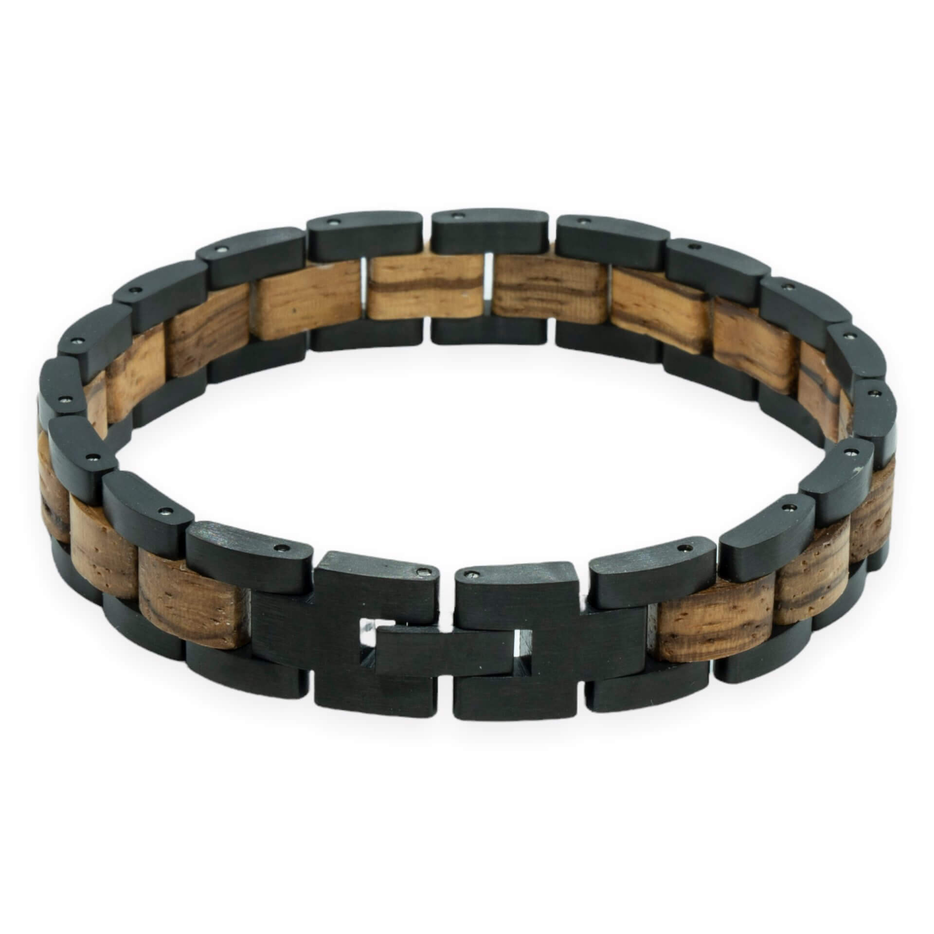 Dufourspitze (Zebrawood / Zwart) – Houten armband