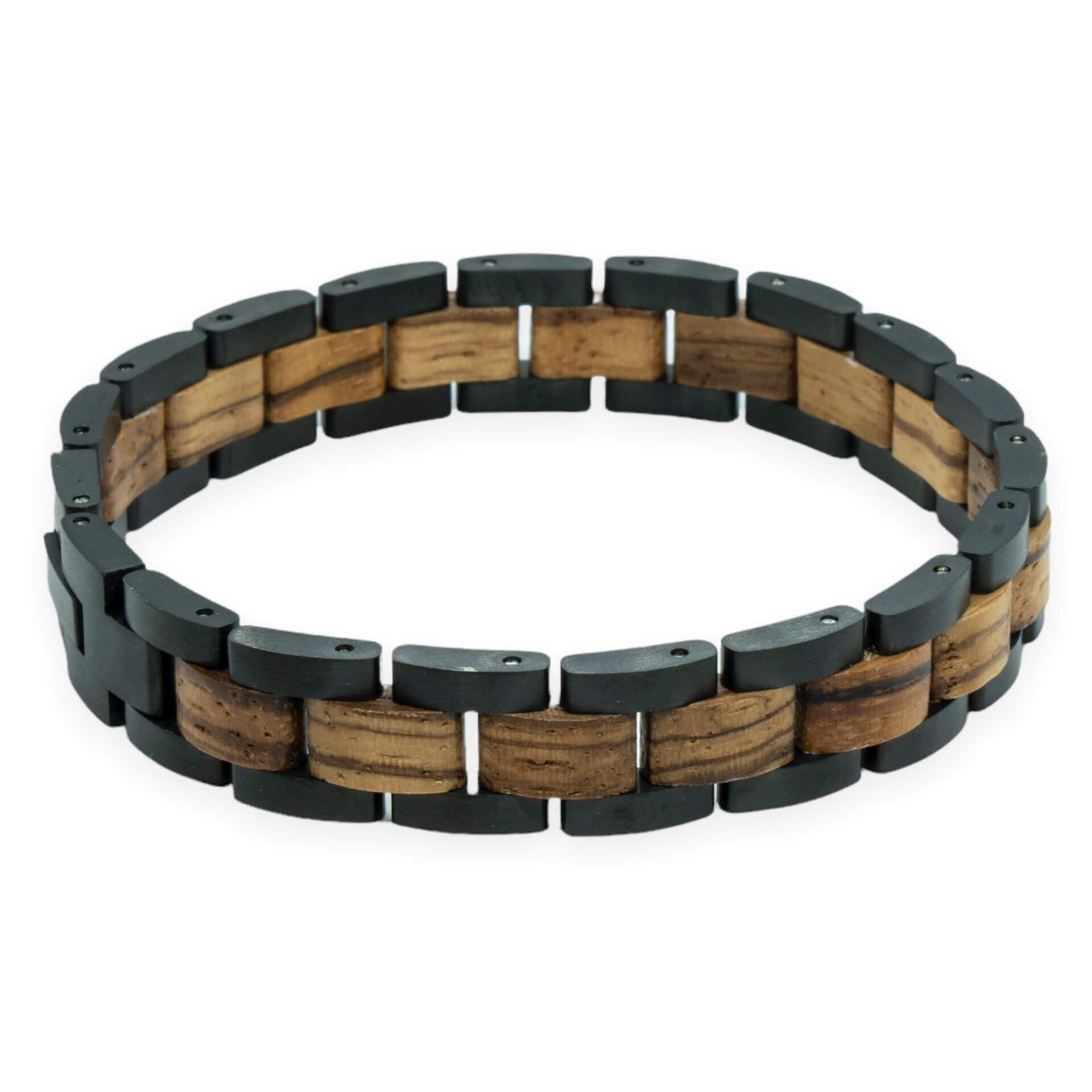 Dufourspitze (Zebrawood / Zwart) – Houten armband