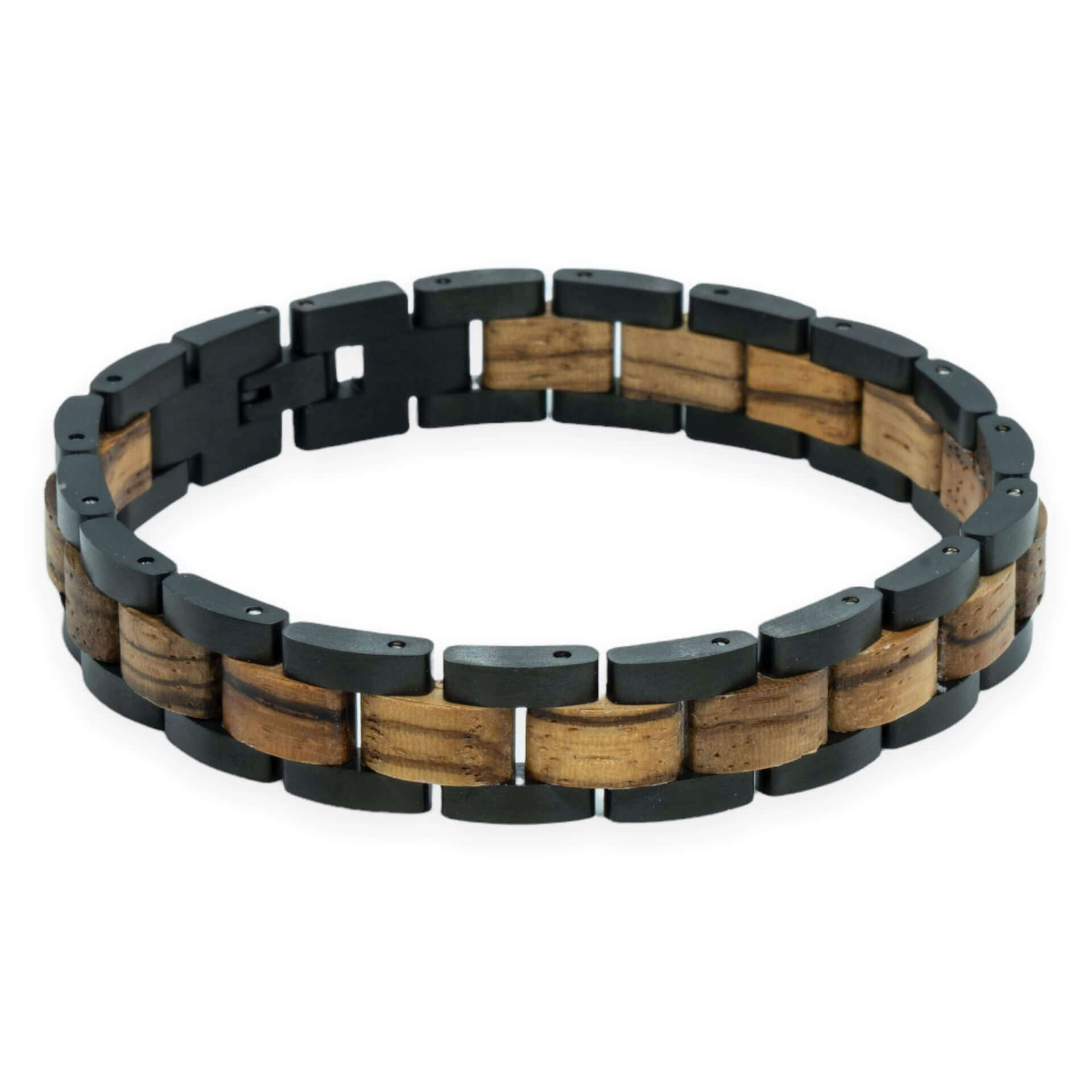 Dufourspitze (Zebrawood / Zwart) – Houten armband