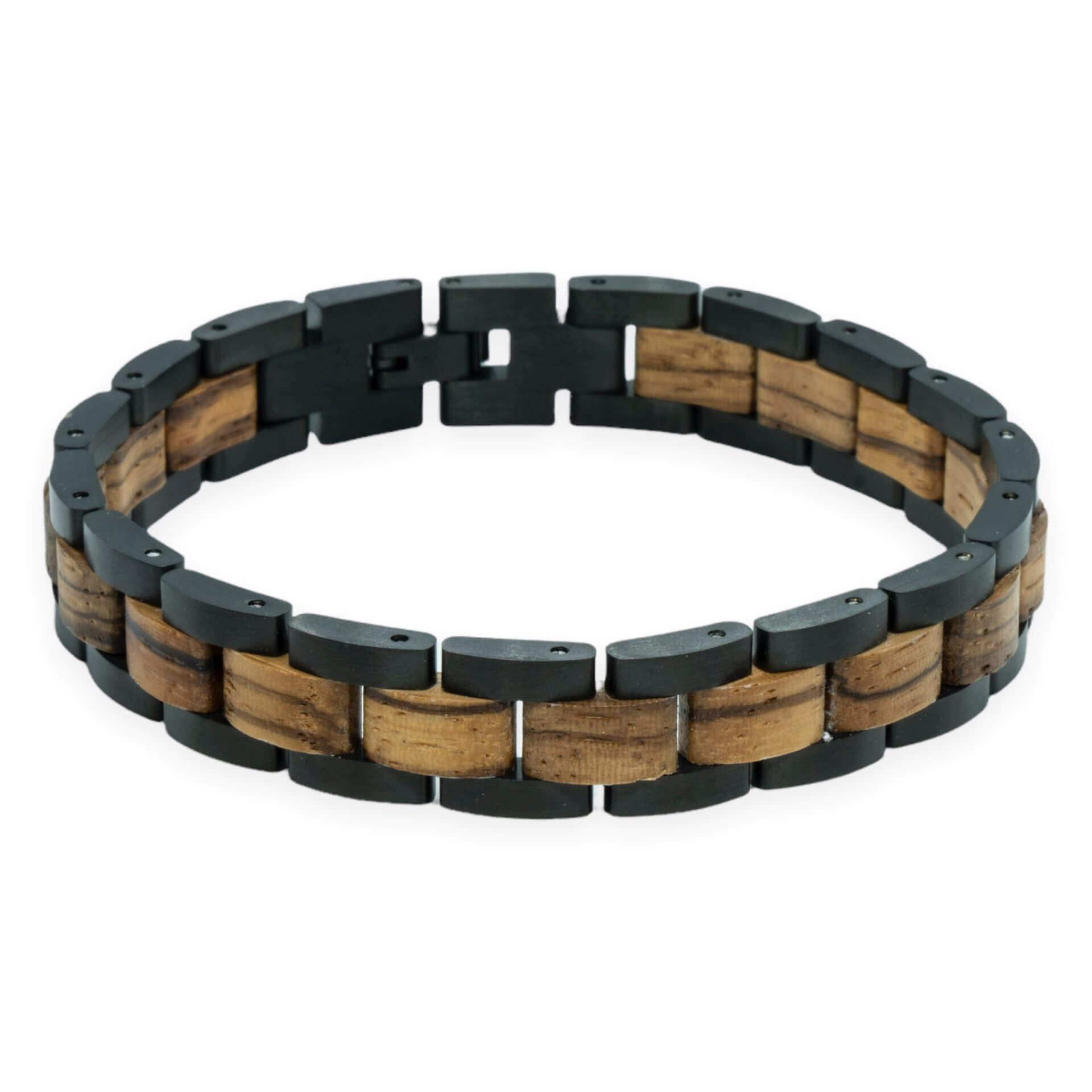 Dufourspitze (Zebrawood / Zwart) – Houten armband