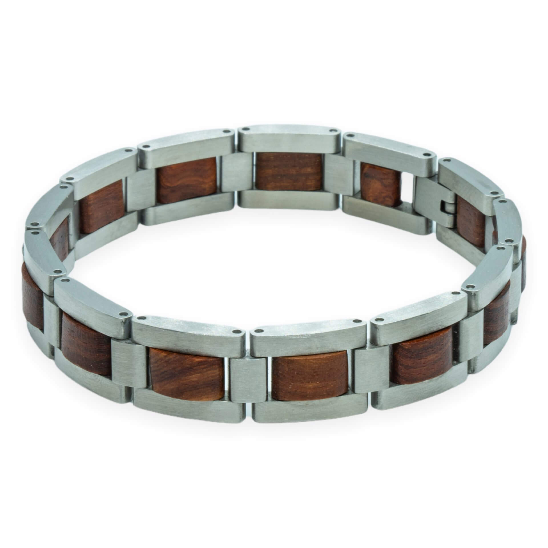 Mount Everest (Sandelhout + RVS) - Houten armband