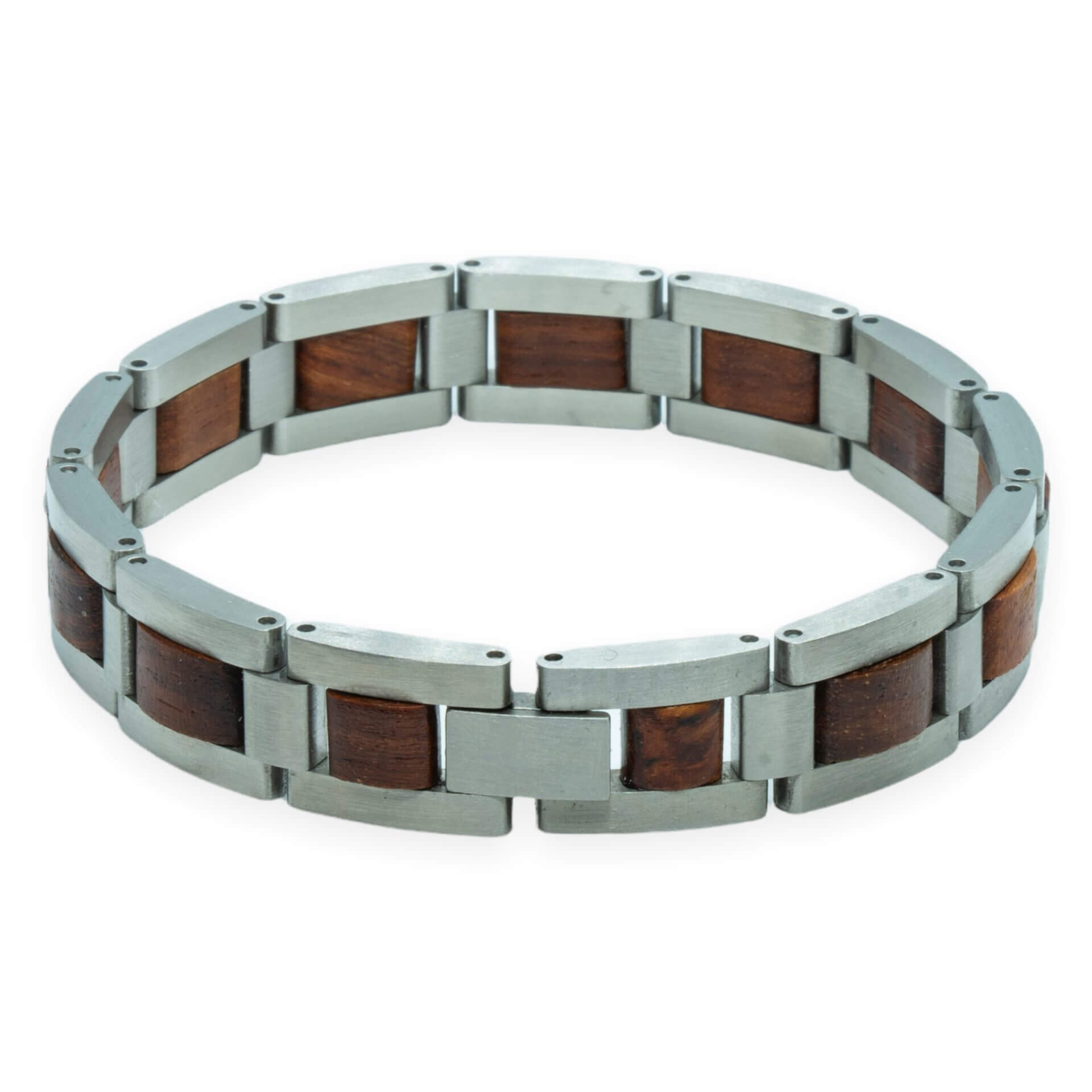 Mount Everest (Sandelhout + RVS) - Houten armband