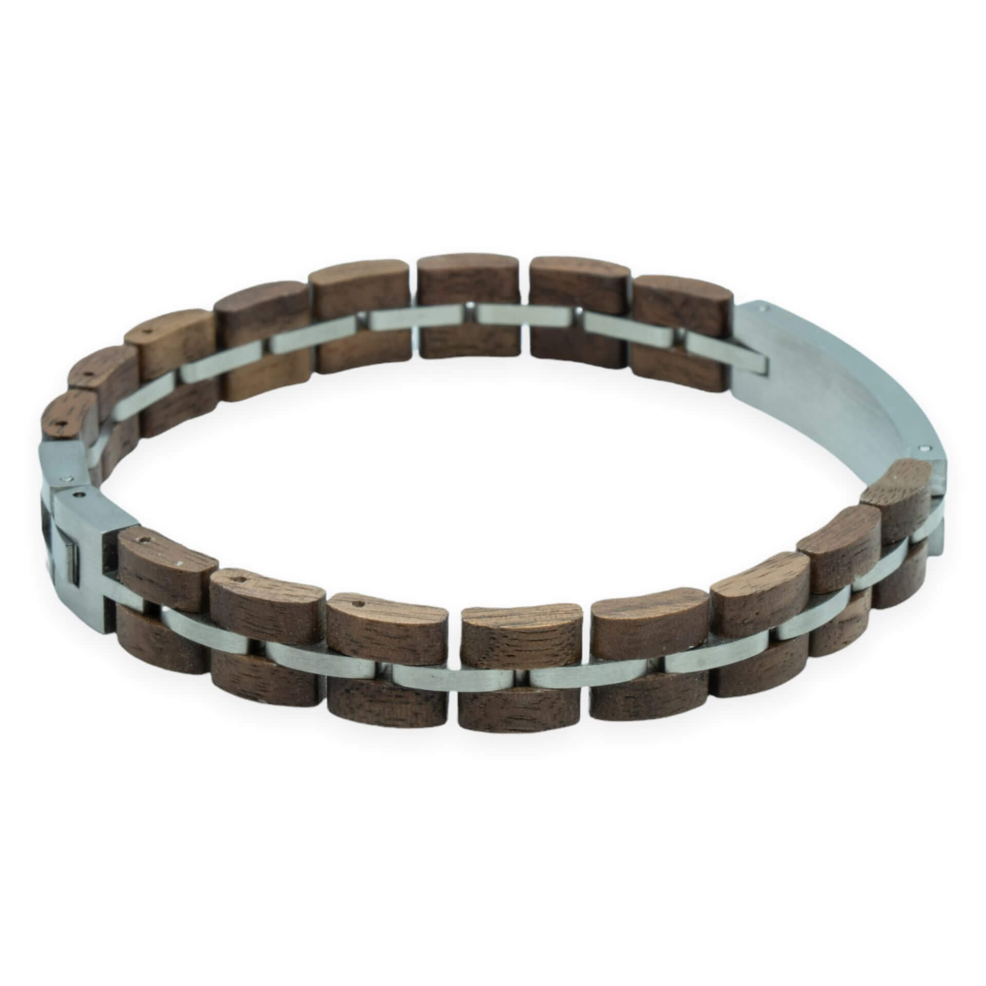 Eigen tekst op Gegraveerde Houten Walnoot armband - TimberWood