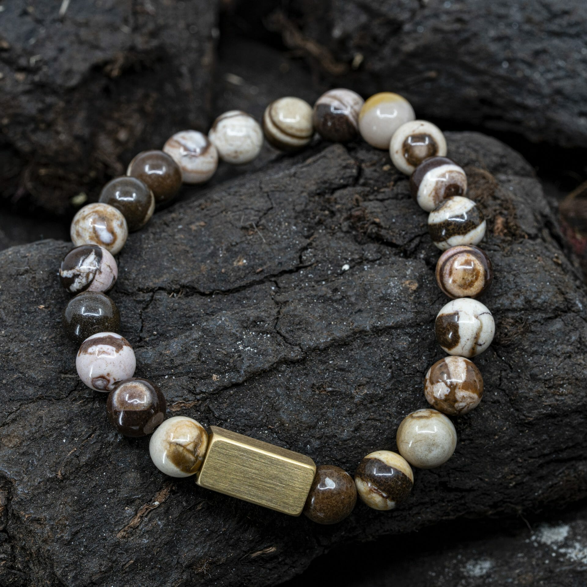 Australische Zebra steen Jasper – Kralen armband