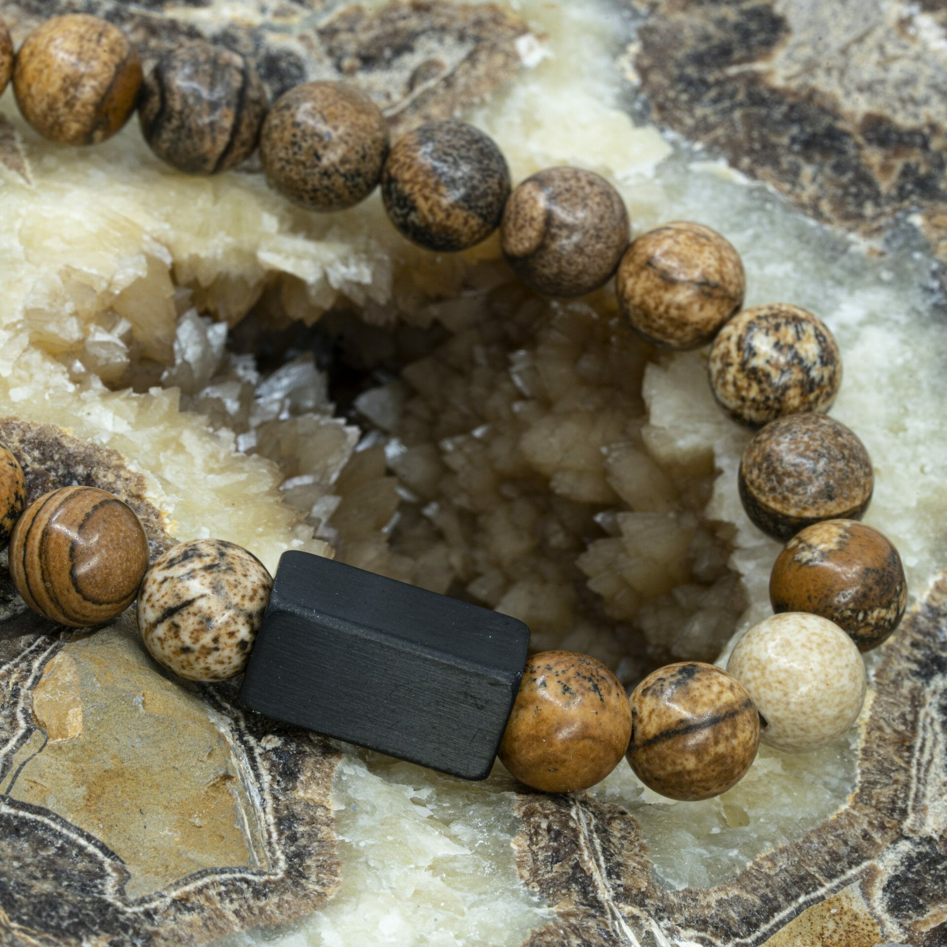 Beige Picture Jasper | 8mm Kralen Armband