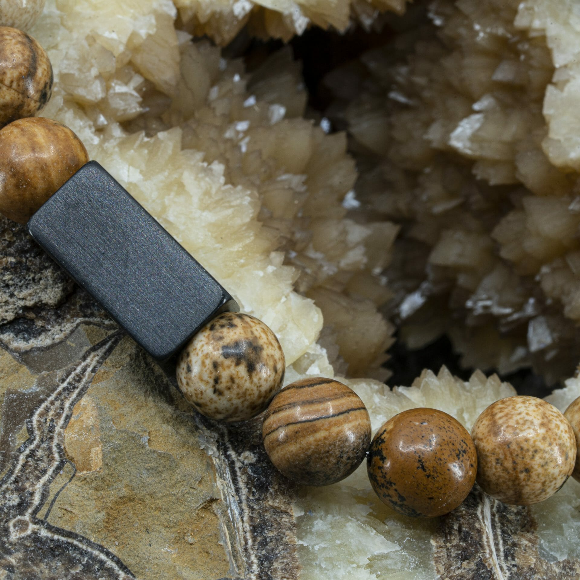 Beige Picture Jasper | 8mm Kralen Armband