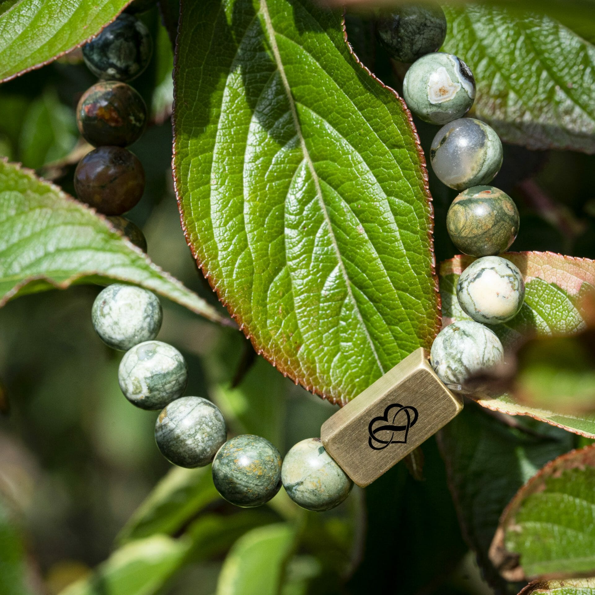 Green Sparrow Agaat 💚 Kralen Armband ‘Onze liefde is oneindig’