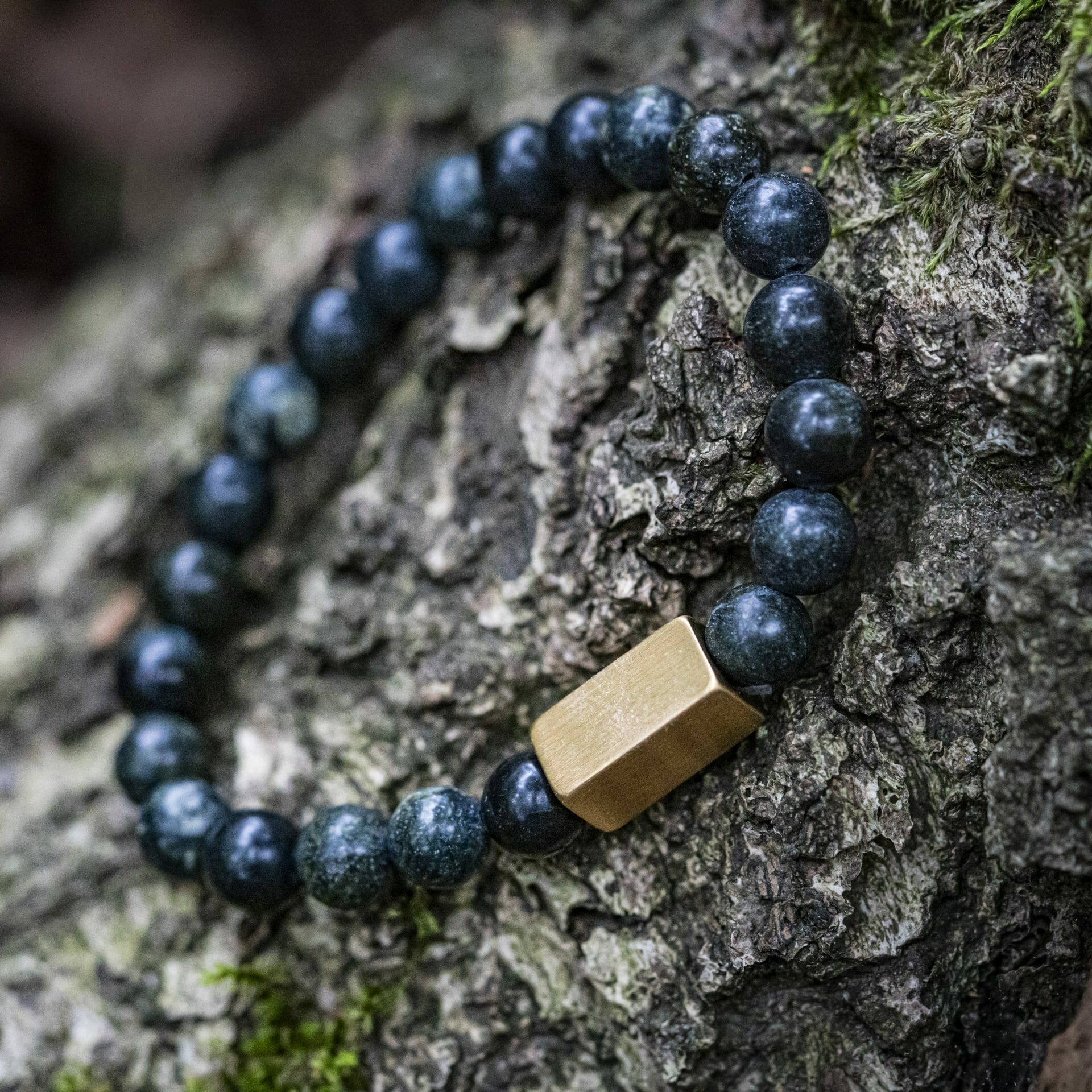 Grüner Spatzen-Achat – Perlenarmband