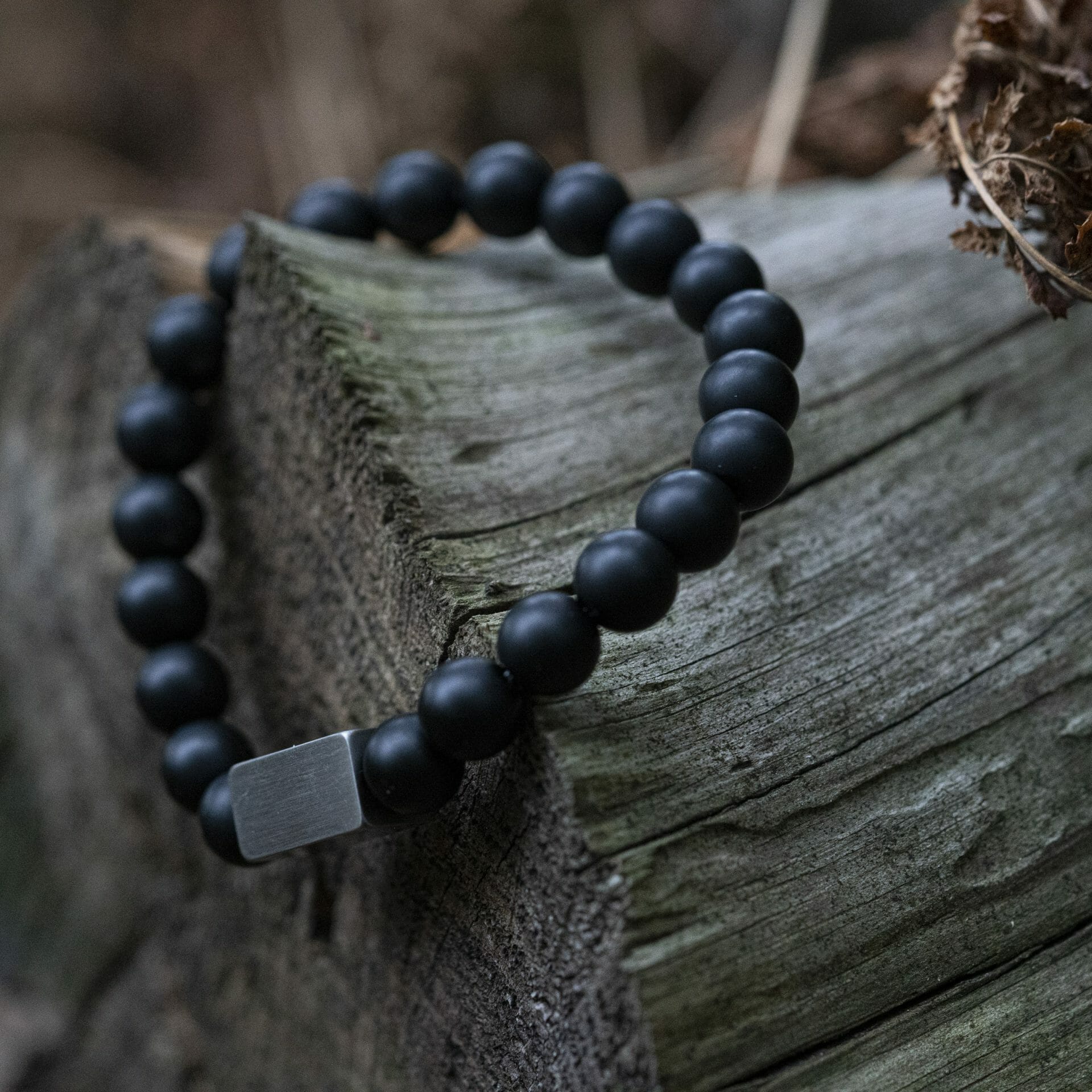 Natuurstenen Zwart Matte Onyx – Kralen armband