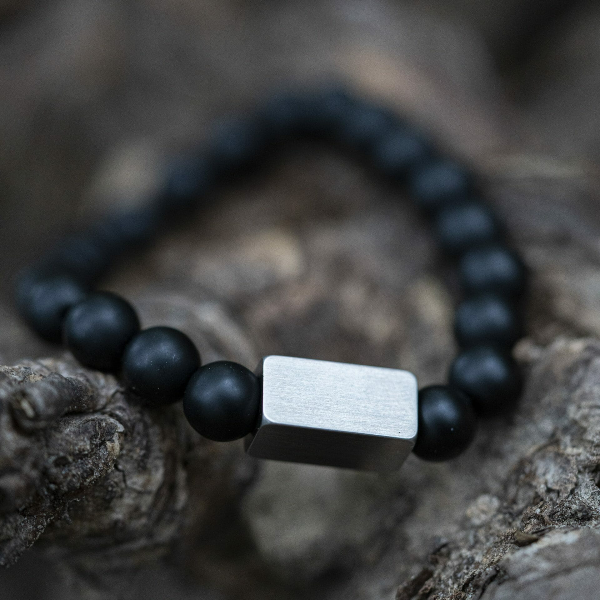 Natuurstenen Zwart Matte Onyx – Kralen armband