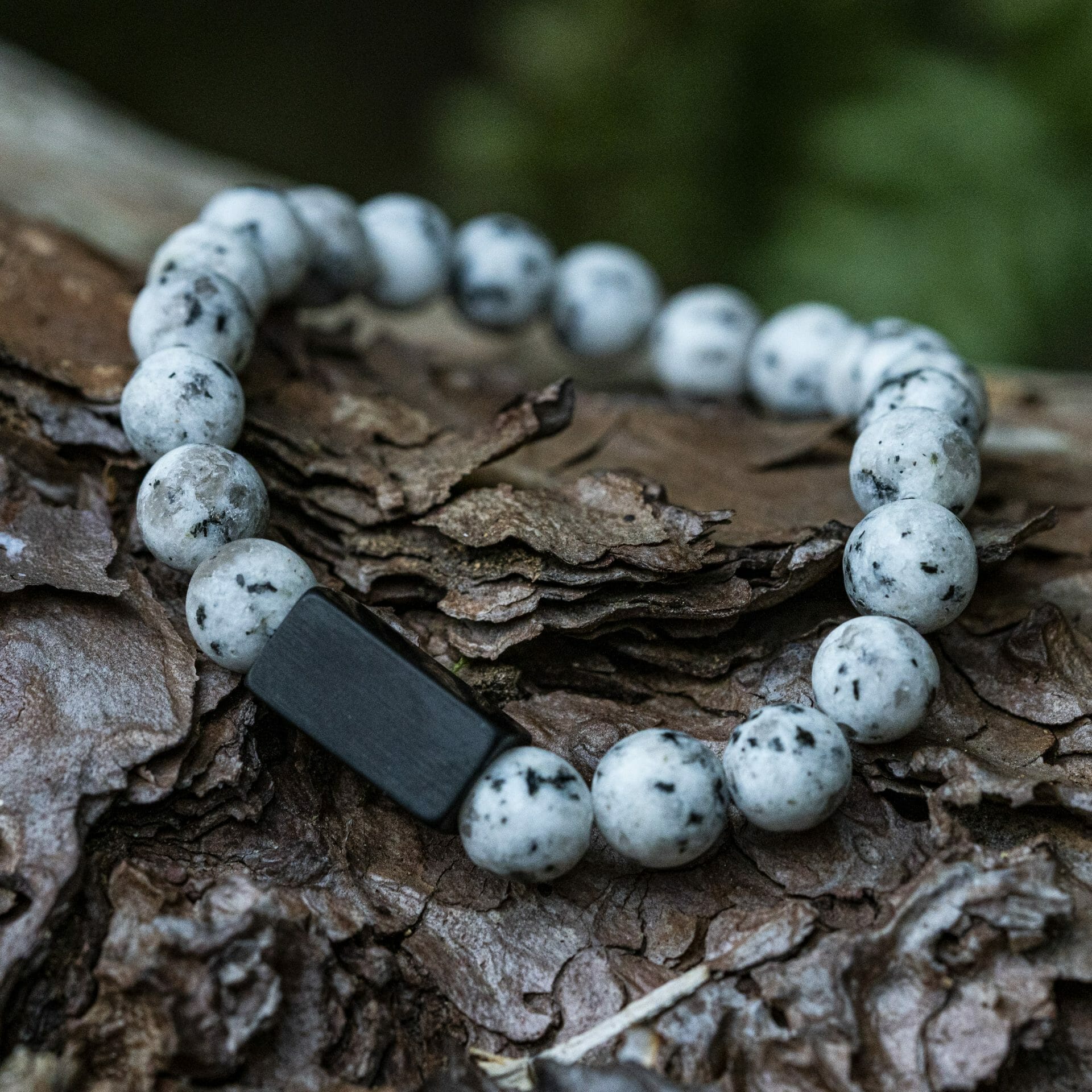 Dalmatiner Weiße Flecken - Perlenarmband