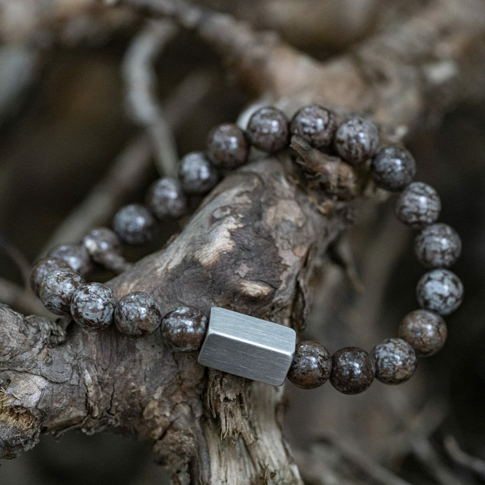 Exclusieve Rode Obsidiaan Kralen Armband - Mexicaanse Steen