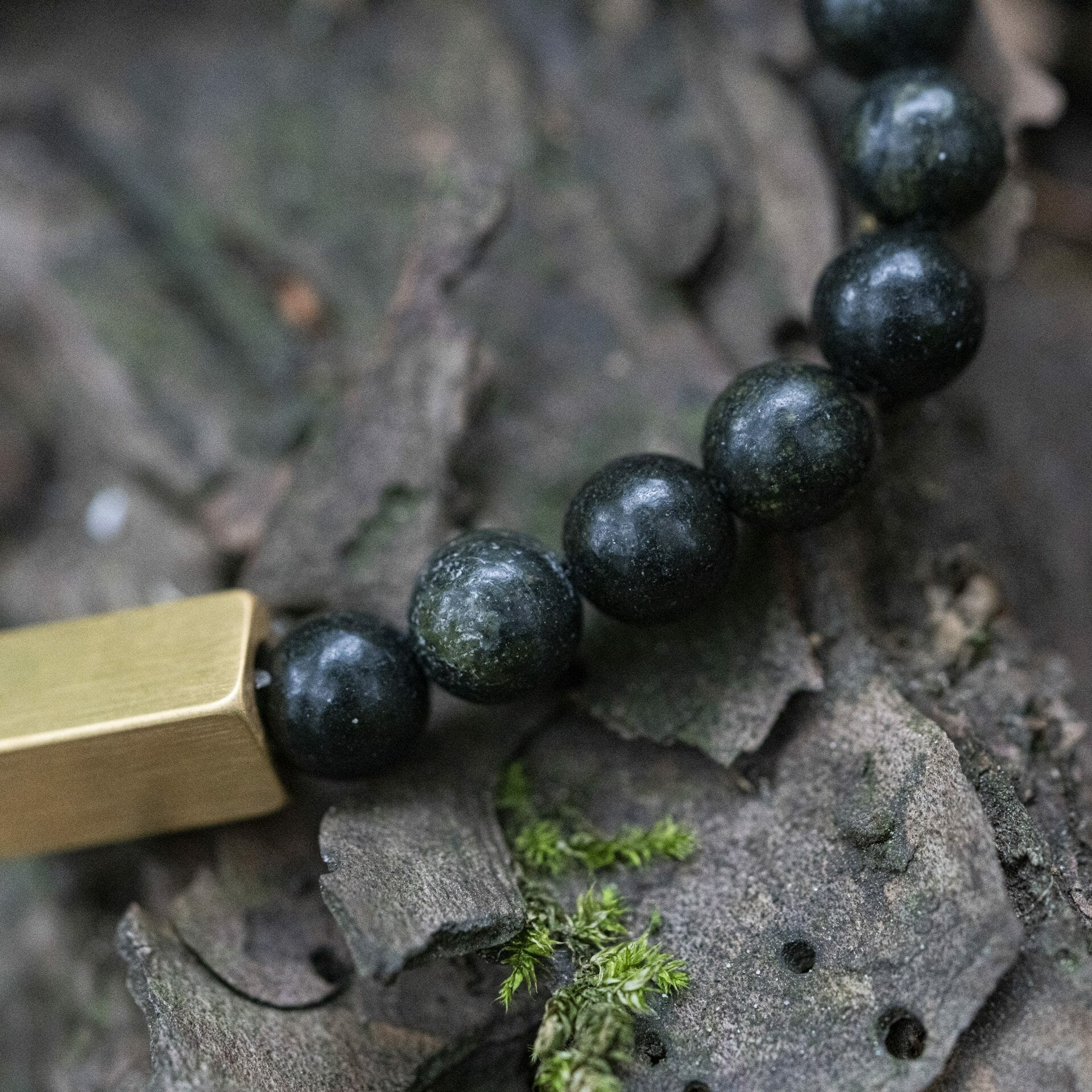 Donker Groene Serpentine - Chakra Kralen armband