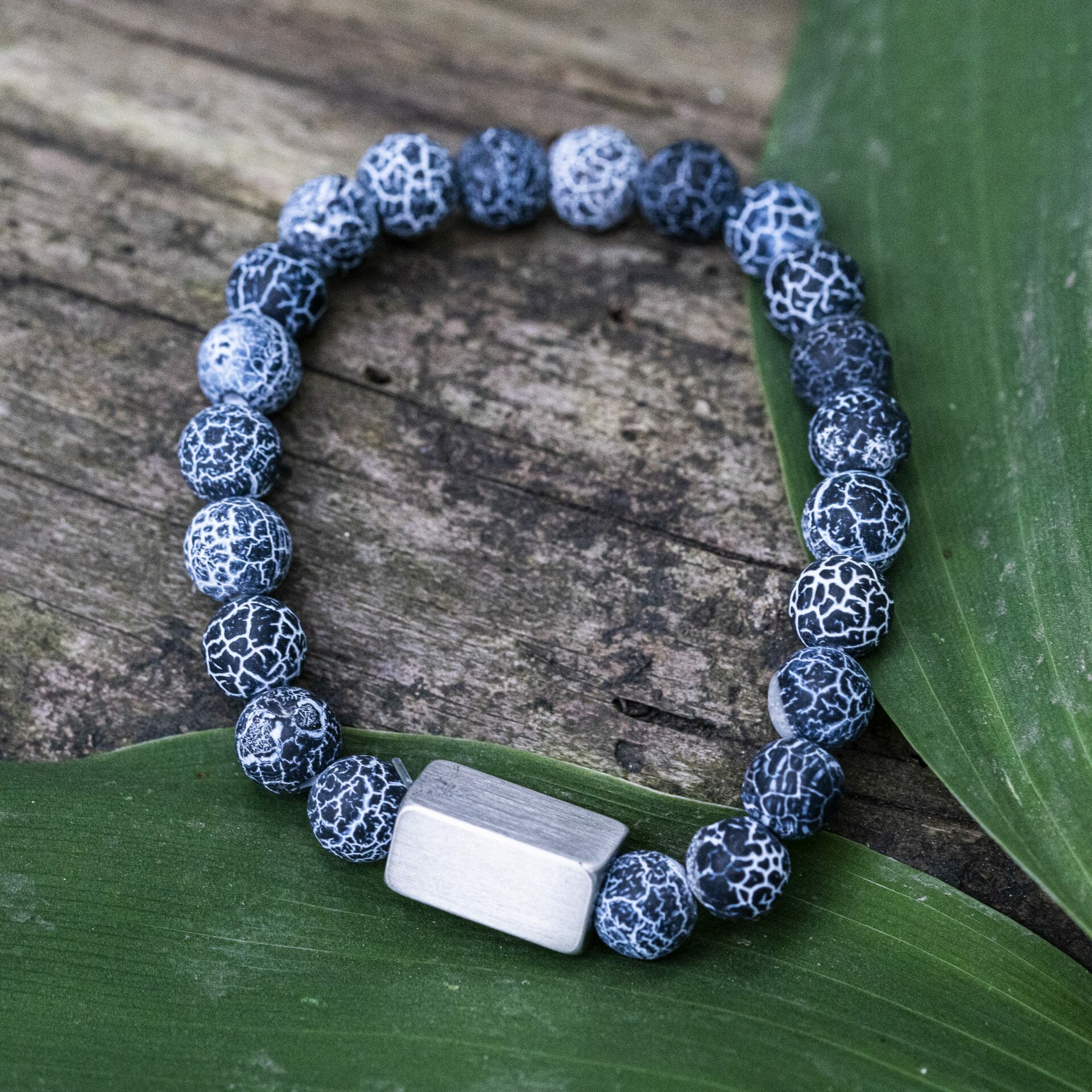 Ocean Blue 🌊 Blauwe Agaat Armband – Natuurstenen Kralen