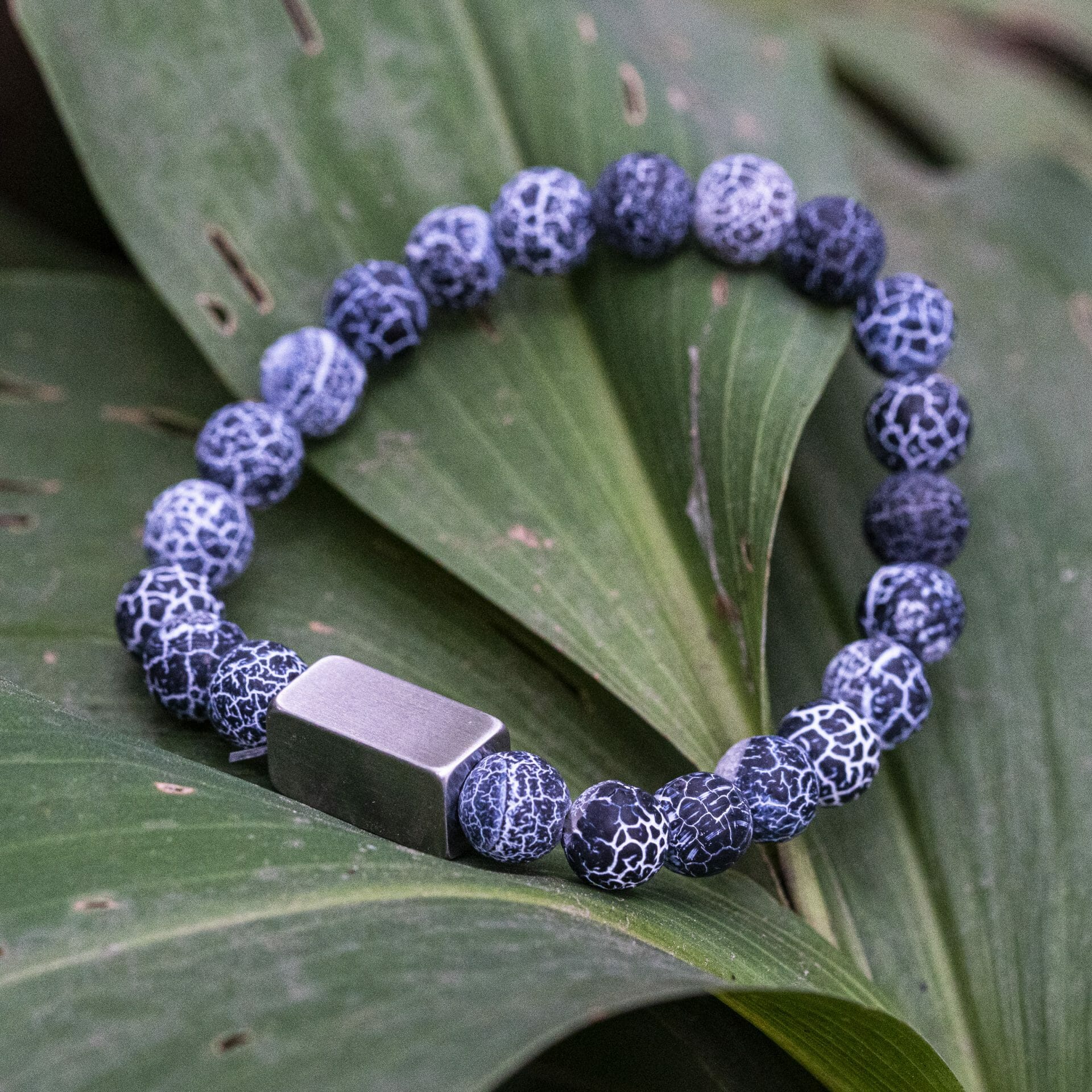 Ocean Blue 🌊 Blauwe Agaat Armband – Natuurstenen Kralen