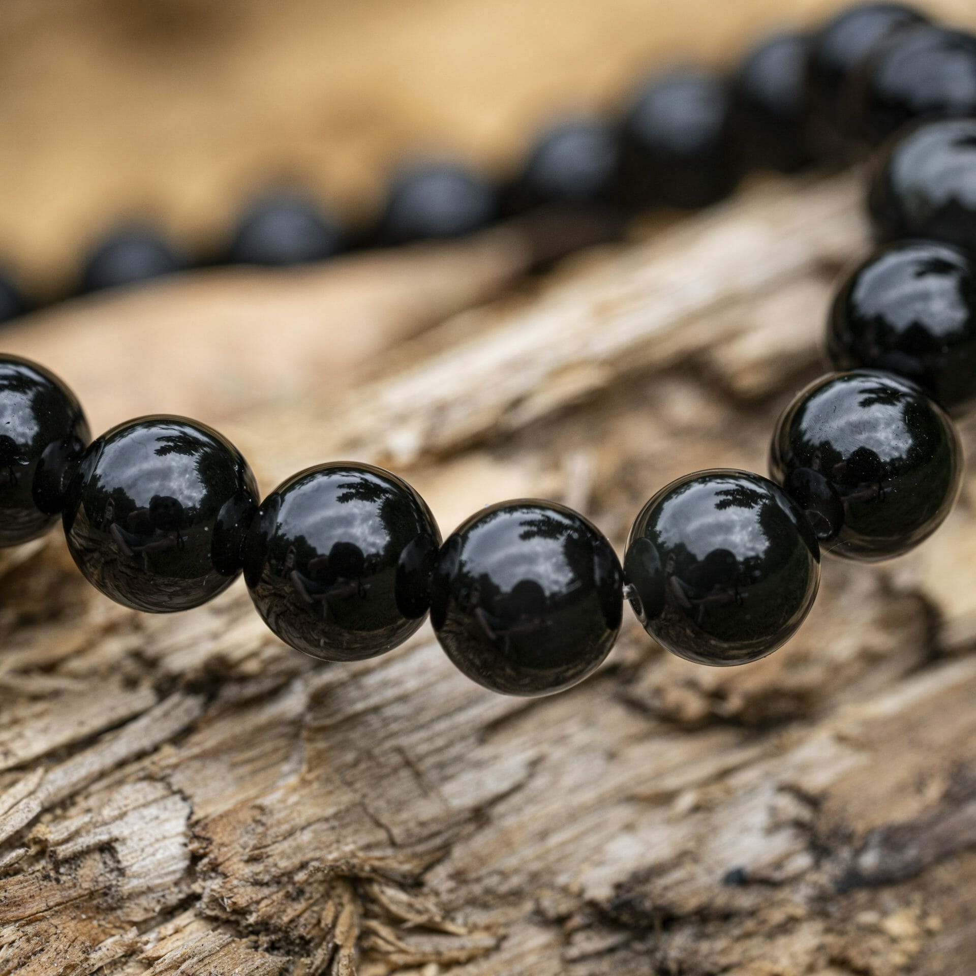 Obsidian zwarte natuurstenen Kralen Armband