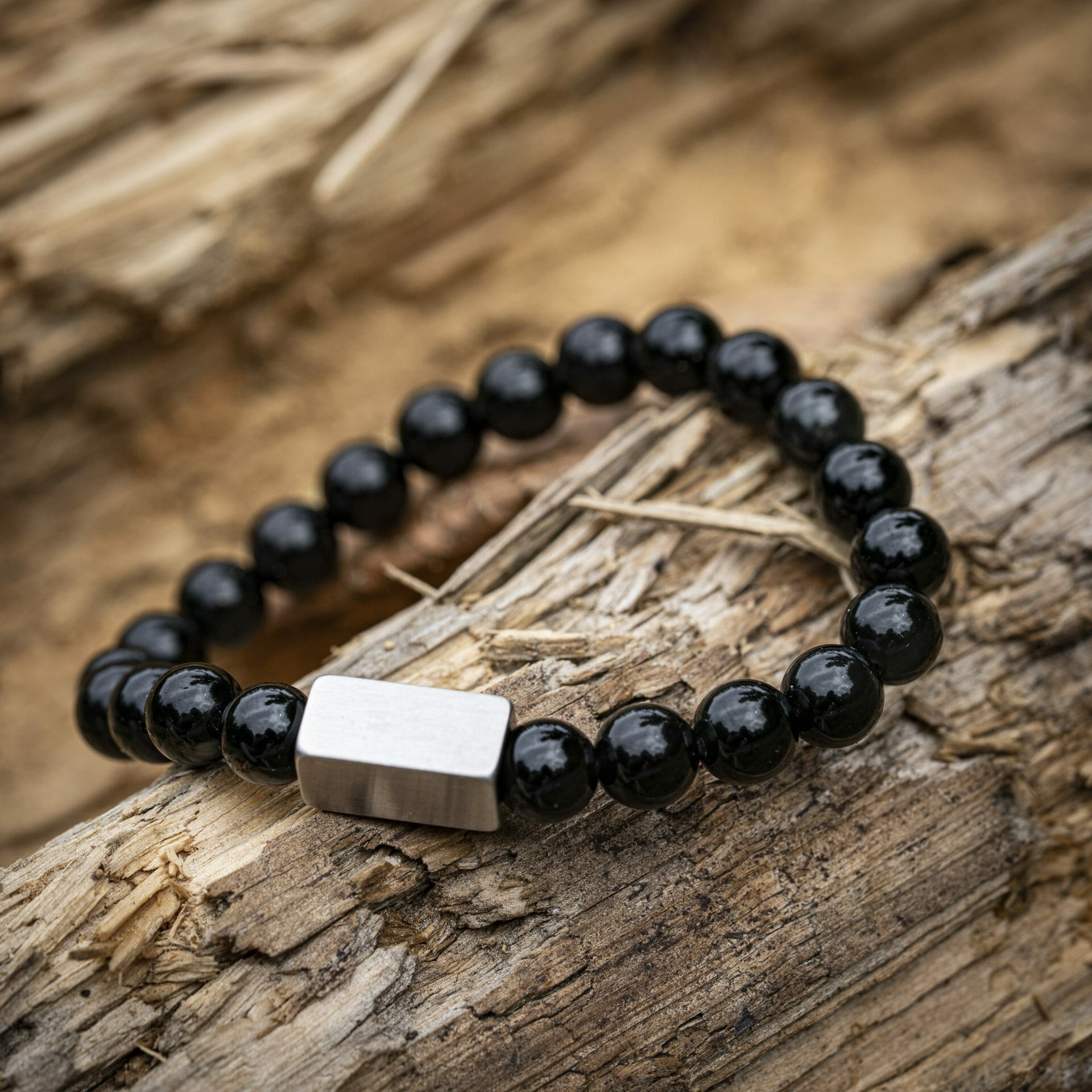Obsidian zwarte natuurstenen Kralen Armband