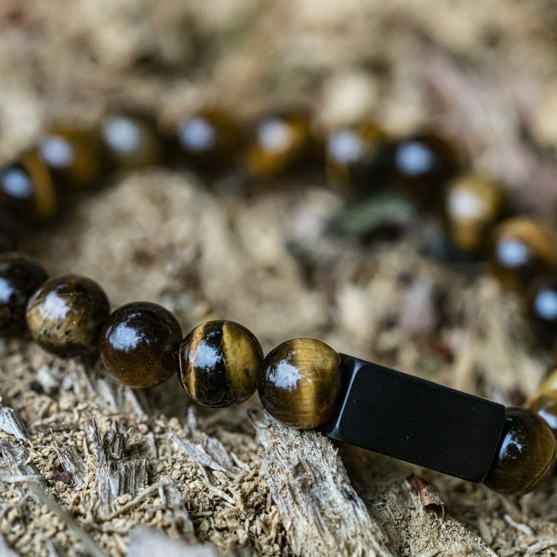 Naam gravure Tijger ogen / Tiger Eye - 8mm Kralen Armband