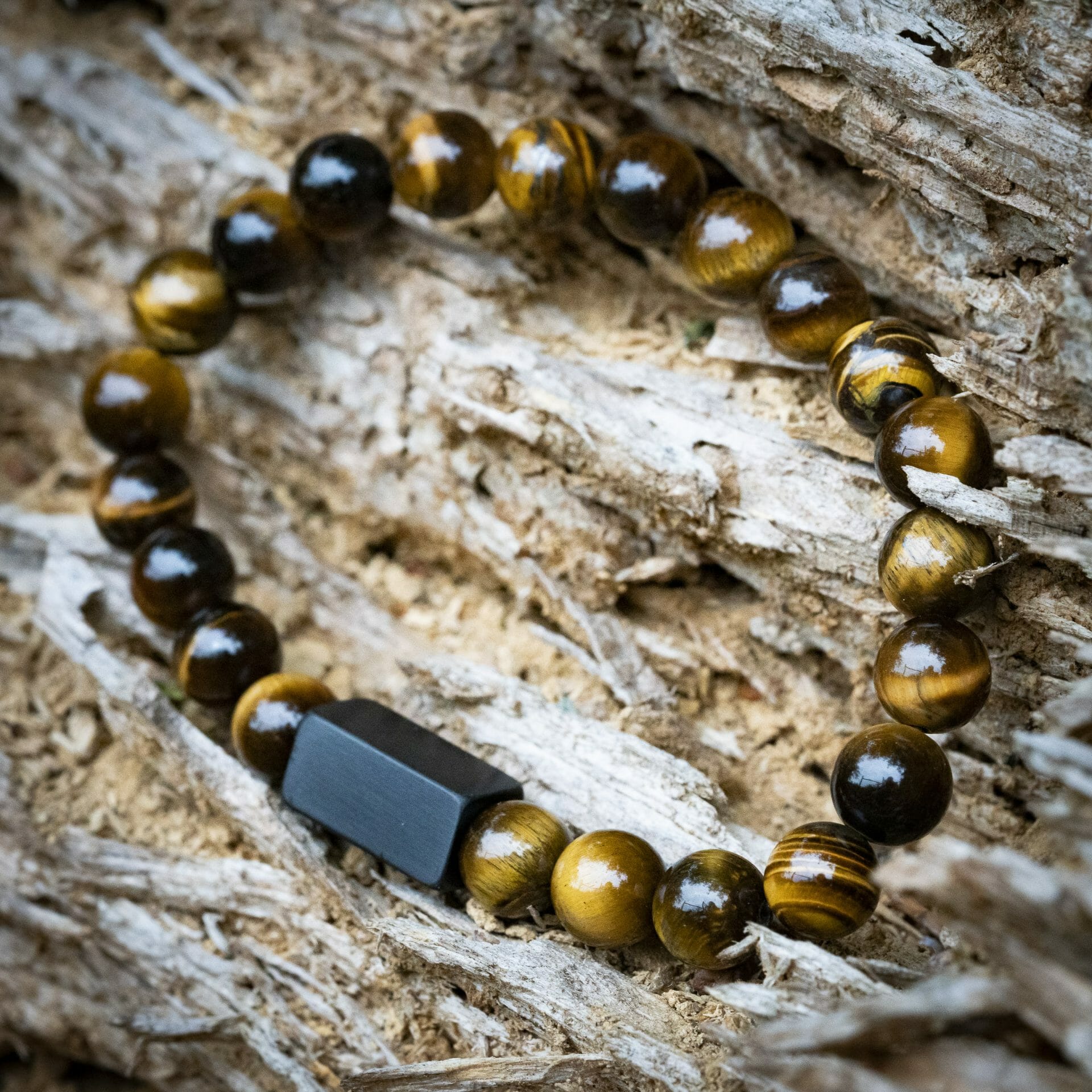 Naam gravure Tijger ogen / Tiger Eye - 8mm Kralen Armband