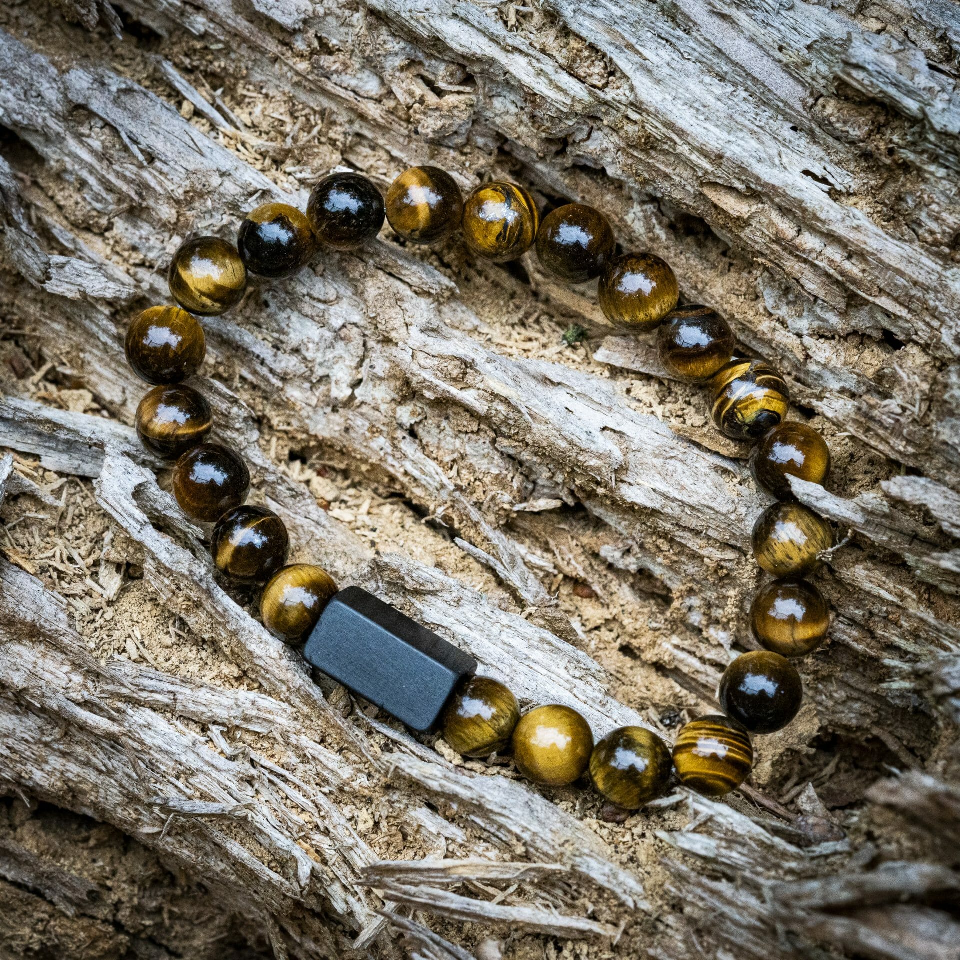 Naam gravure Tijger ogen / Tiger Eye - 8mm Kralen Armband