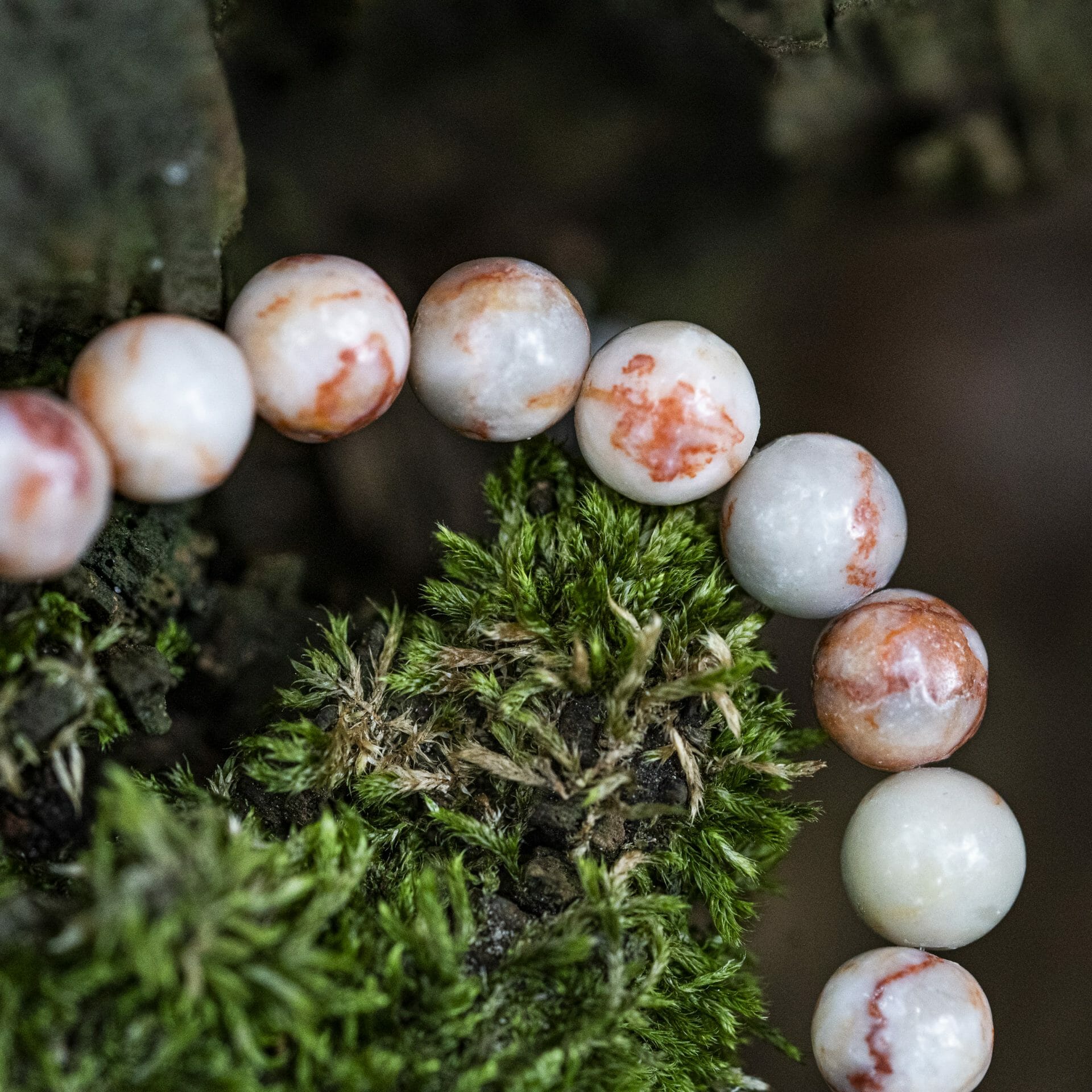 Roze Jasper Netstone - 8mm Kralen Armband