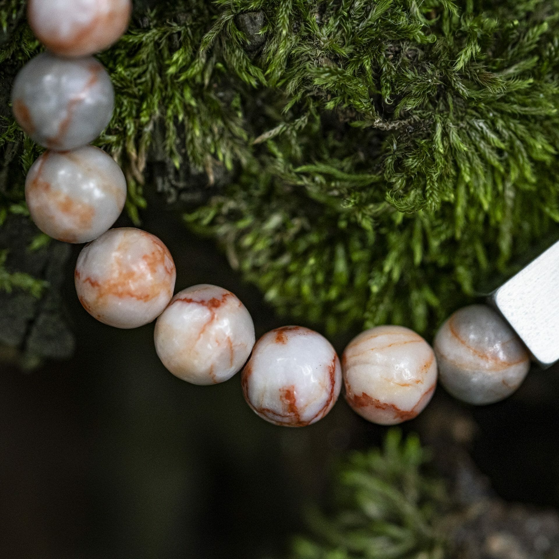 Roze Jasper Netstone - 8mm Kralen Armband