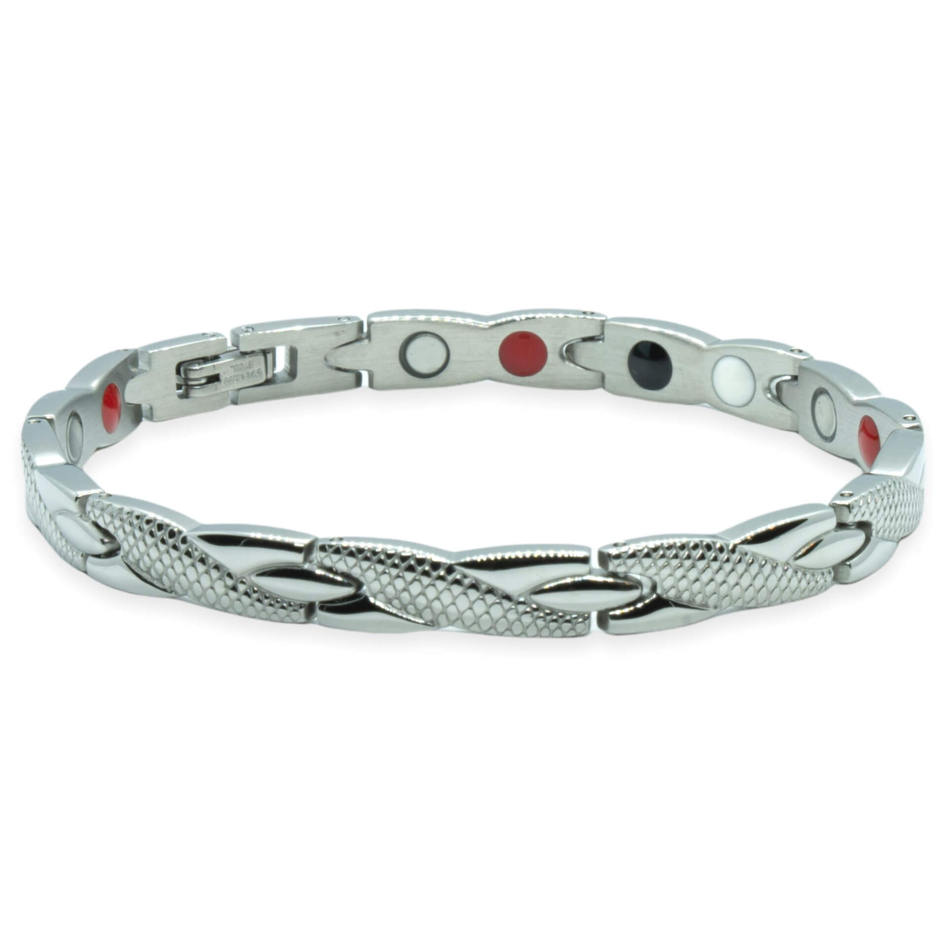 Magneet Armband - Snake Grey Metal
