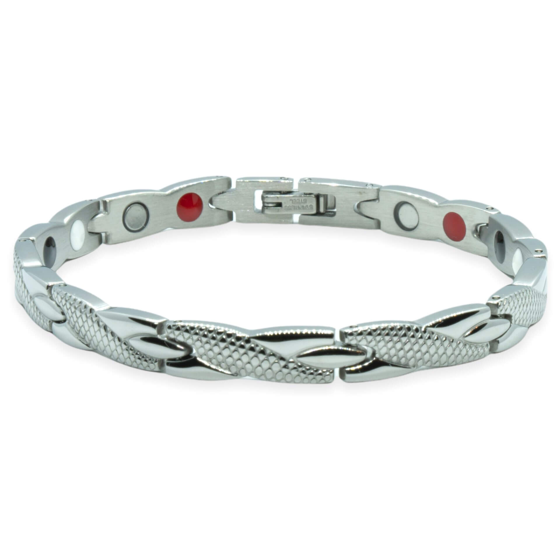 Magneet Armband - Snake Grey Metal