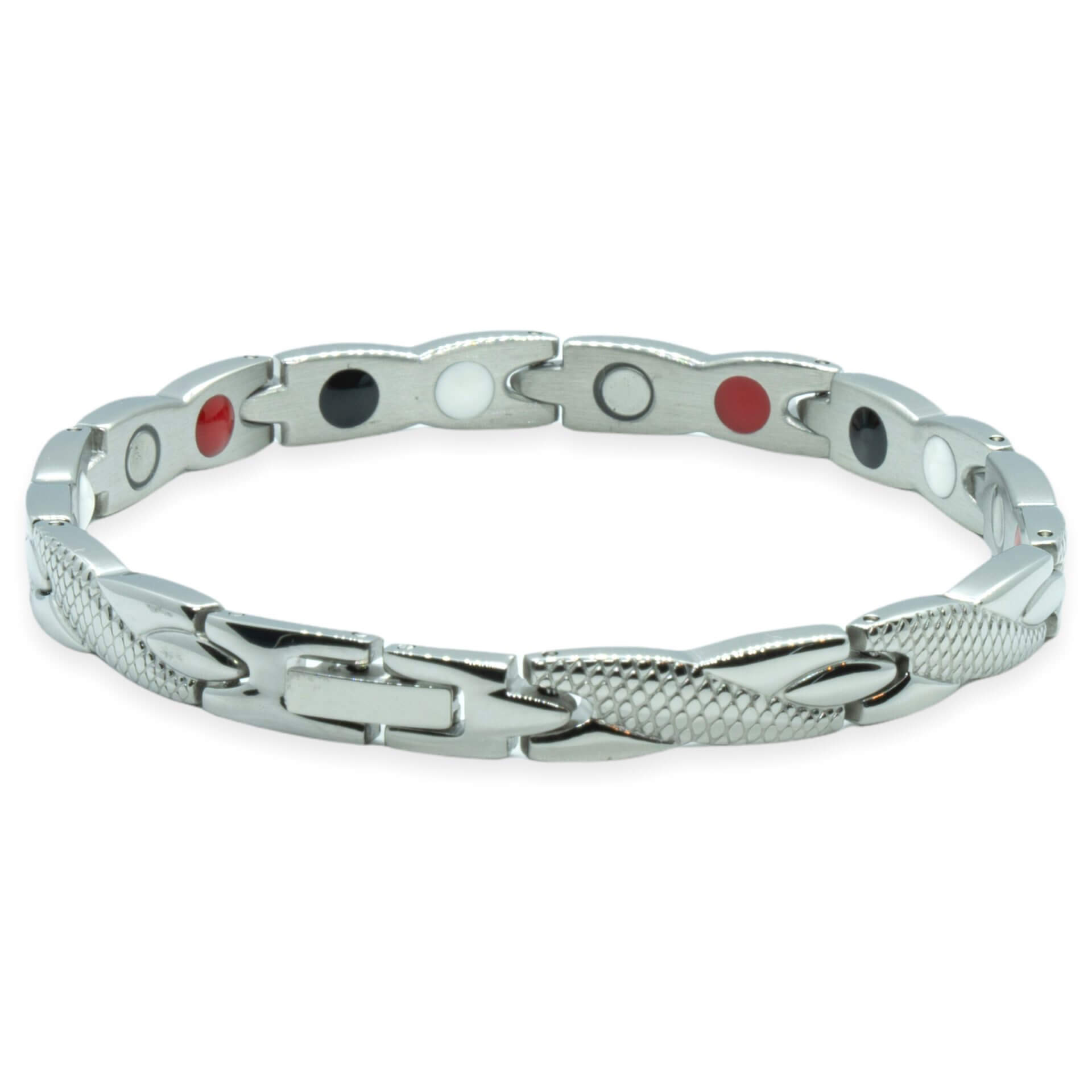 Magneet Armband - Snake Grey Metal