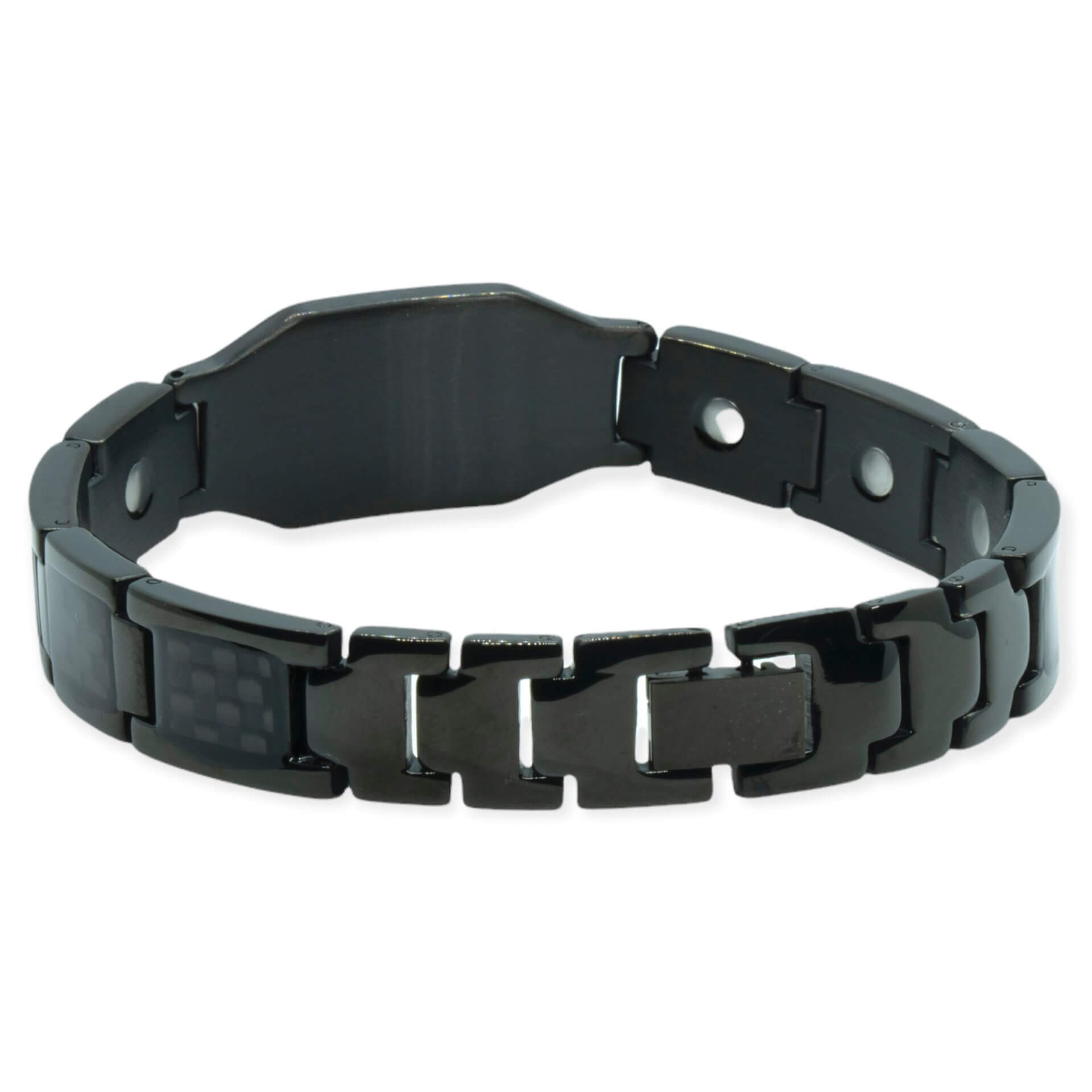 Magneet Armband – Black carbon + eigen tekst of symbool
