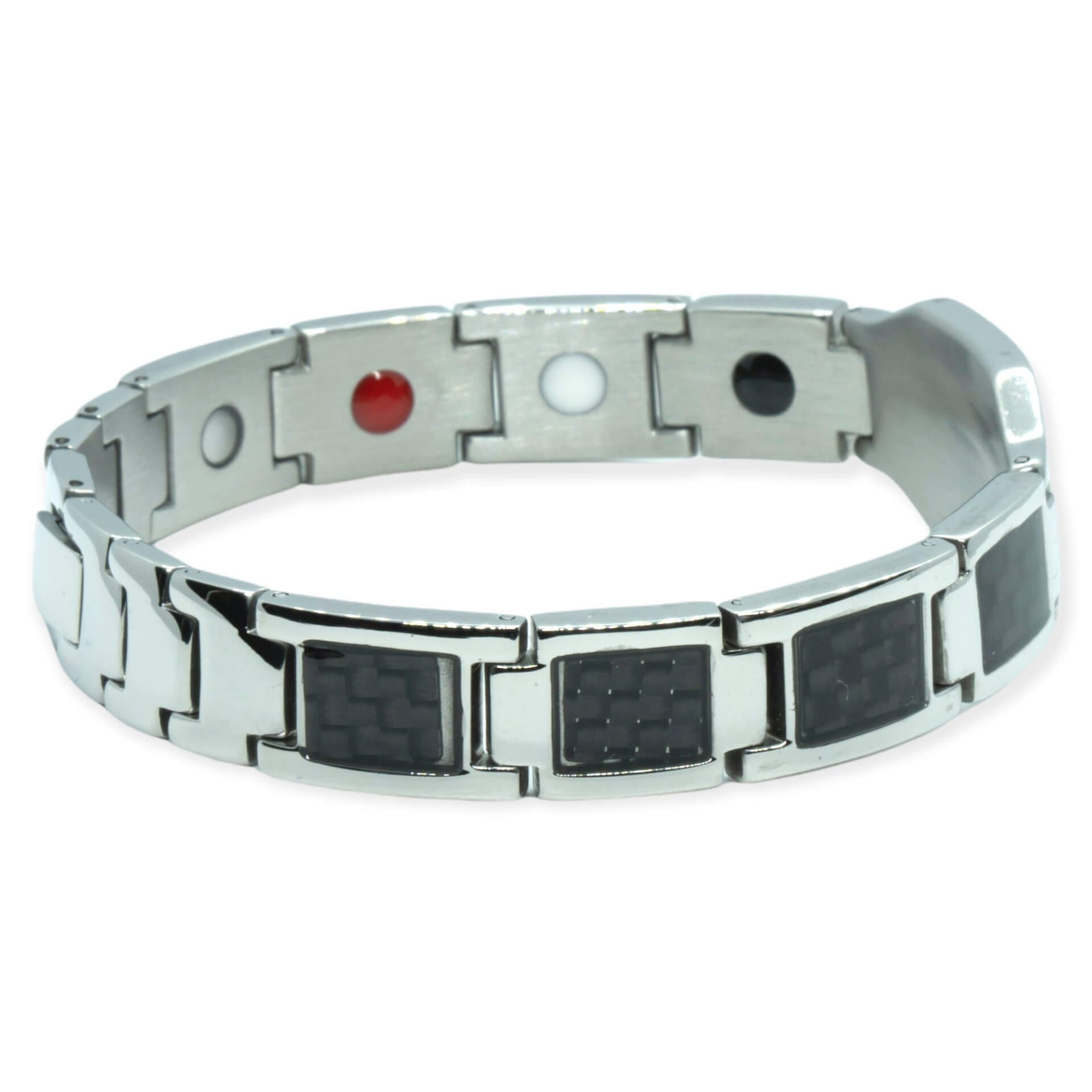 Magnetiva® Zilveren Carbon Magneetarmband