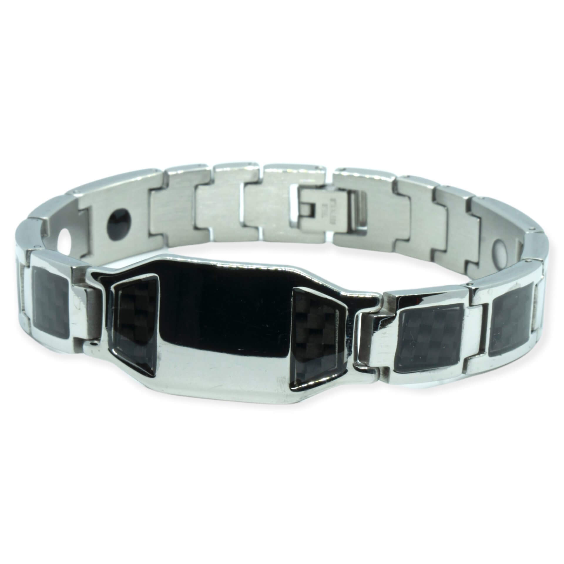 Magnetiva® Zilveren Carbon Magneetarmband