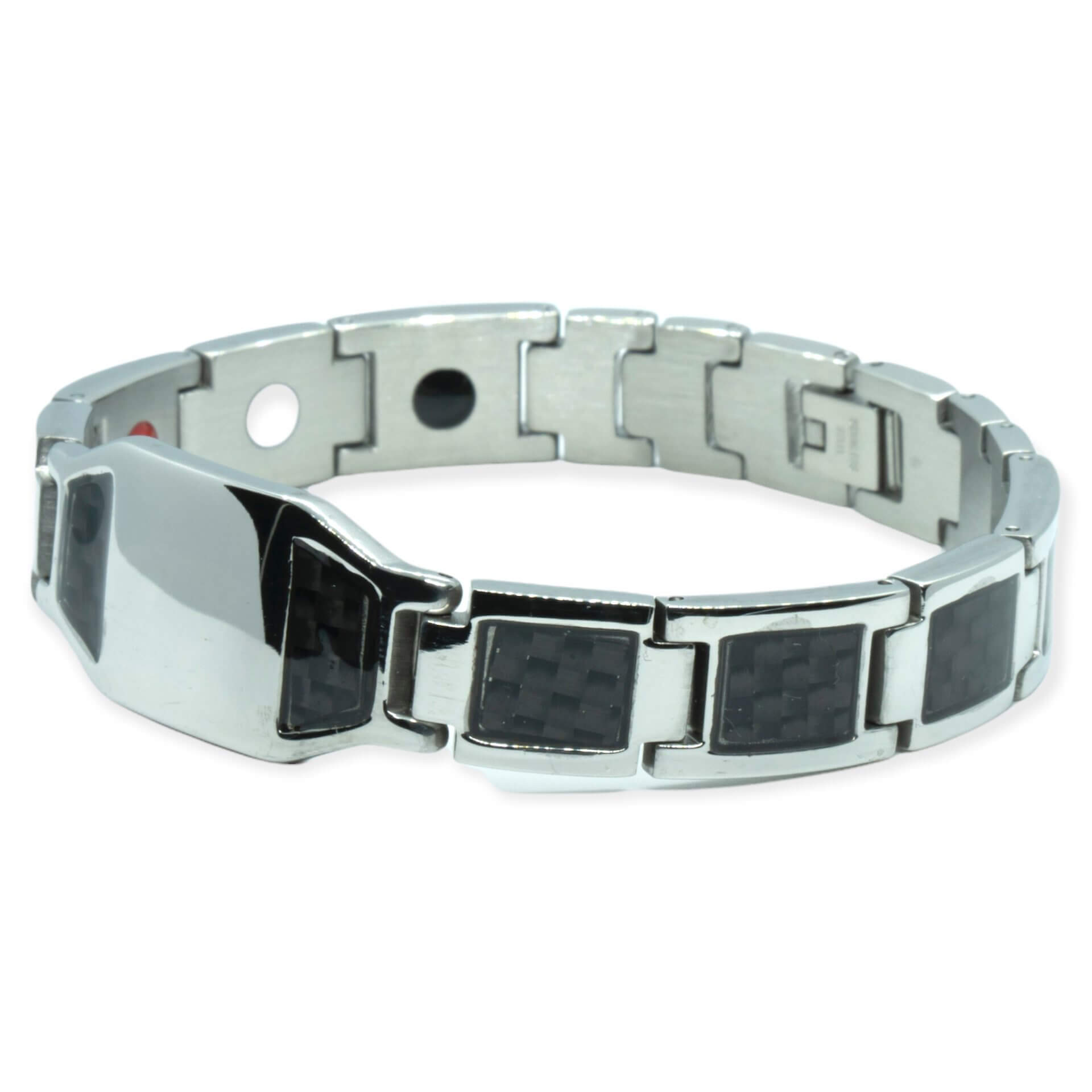 Magnetiva® Zilveren Carbon Magneetarmband