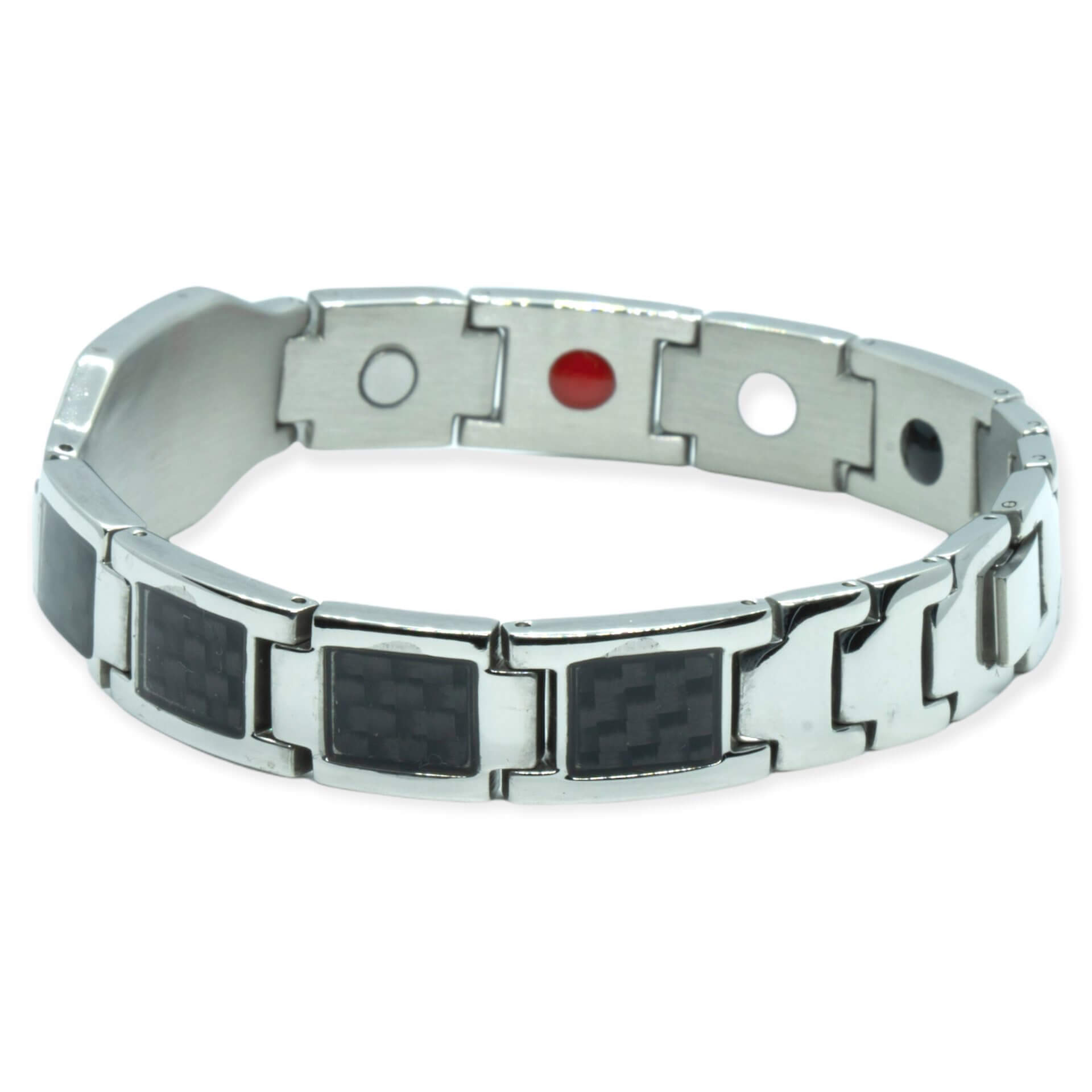 Magnetiva® Zilveren Carbon Magneetarmband