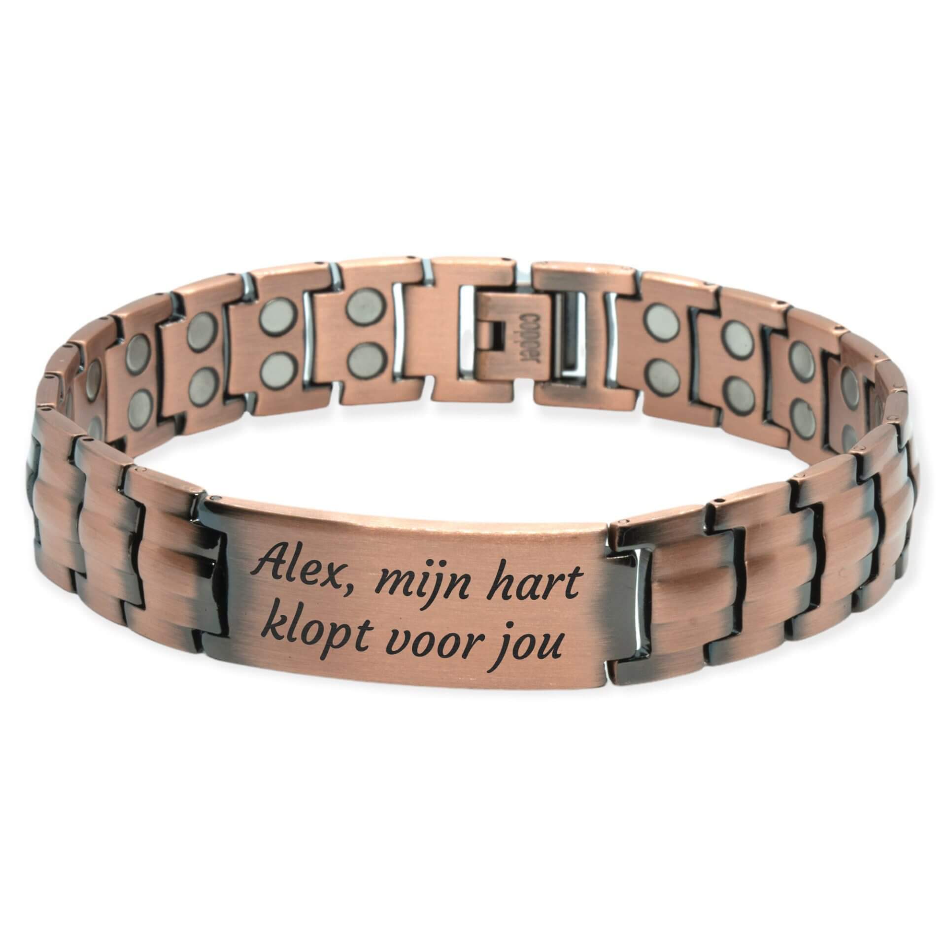 Magnetiva® Koperen Magneetarmband 42 – Personaliseer met Jouw Eigen Gravure