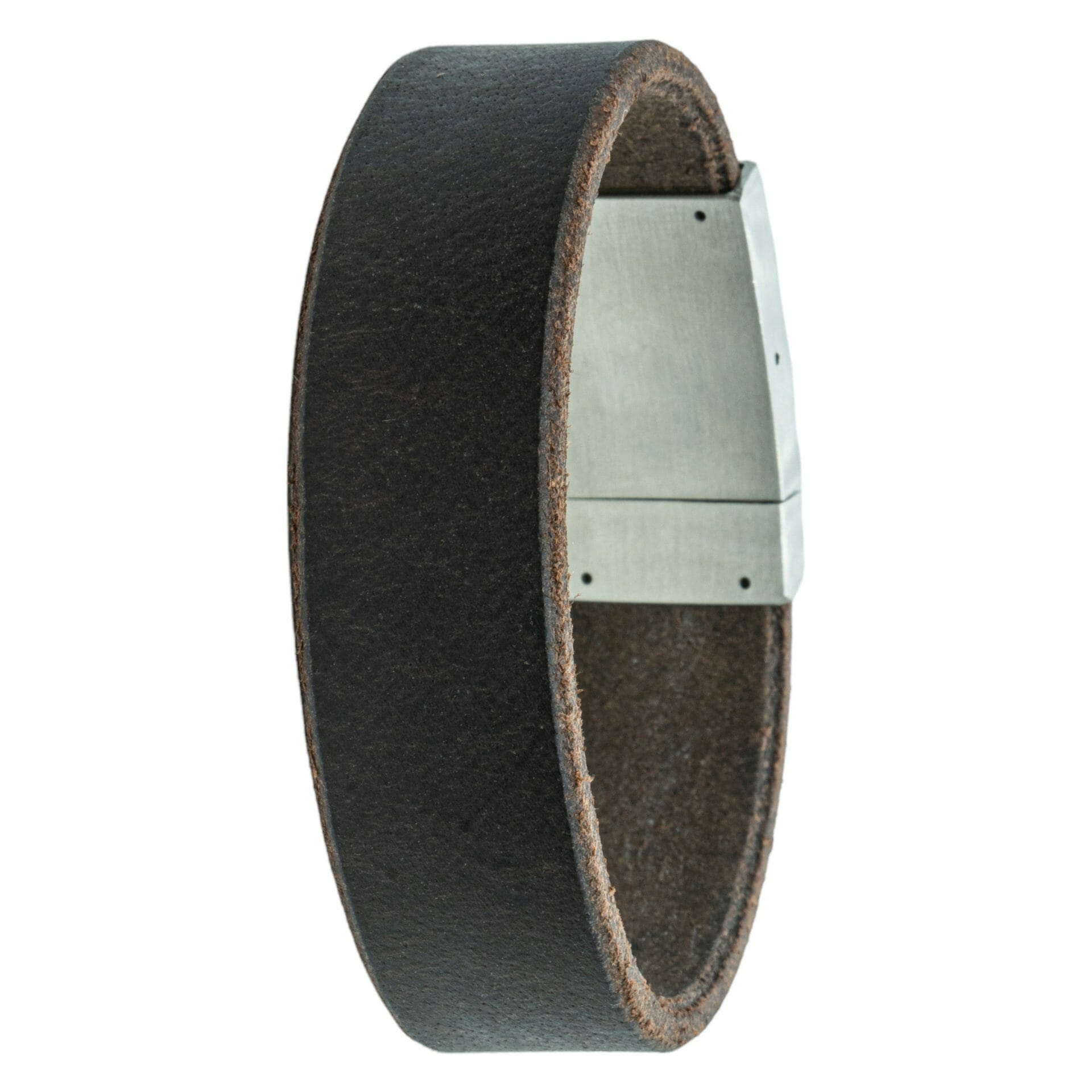 Eigen Pootafdruk armband - Bruin leer