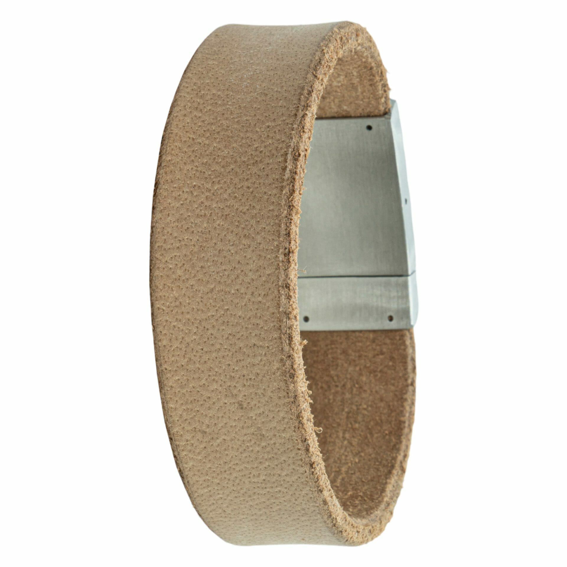 Lichtbruin leren Fotoarmband met eigen foto