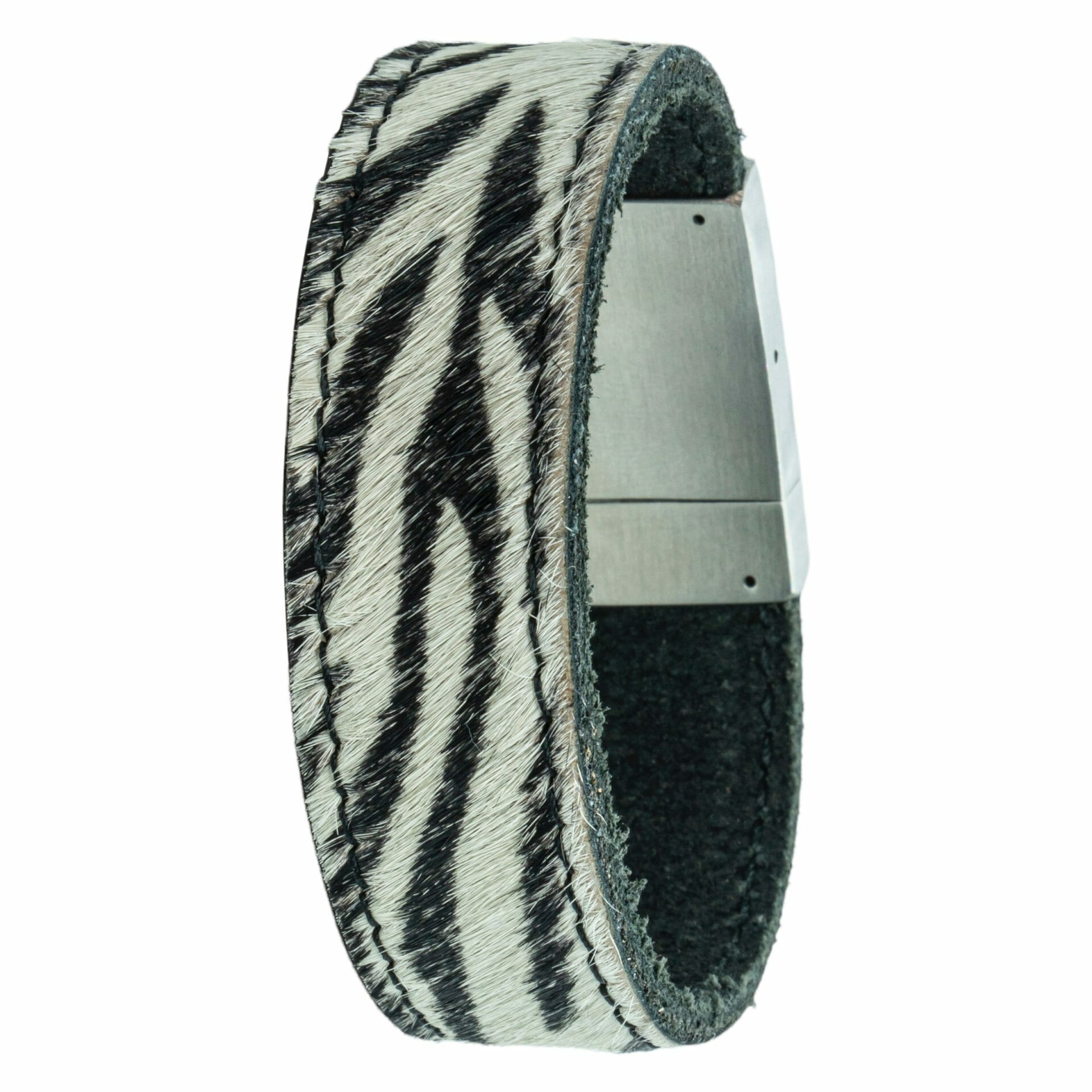Eigen Pootafdruk armband <b>Zebra</b> leer
