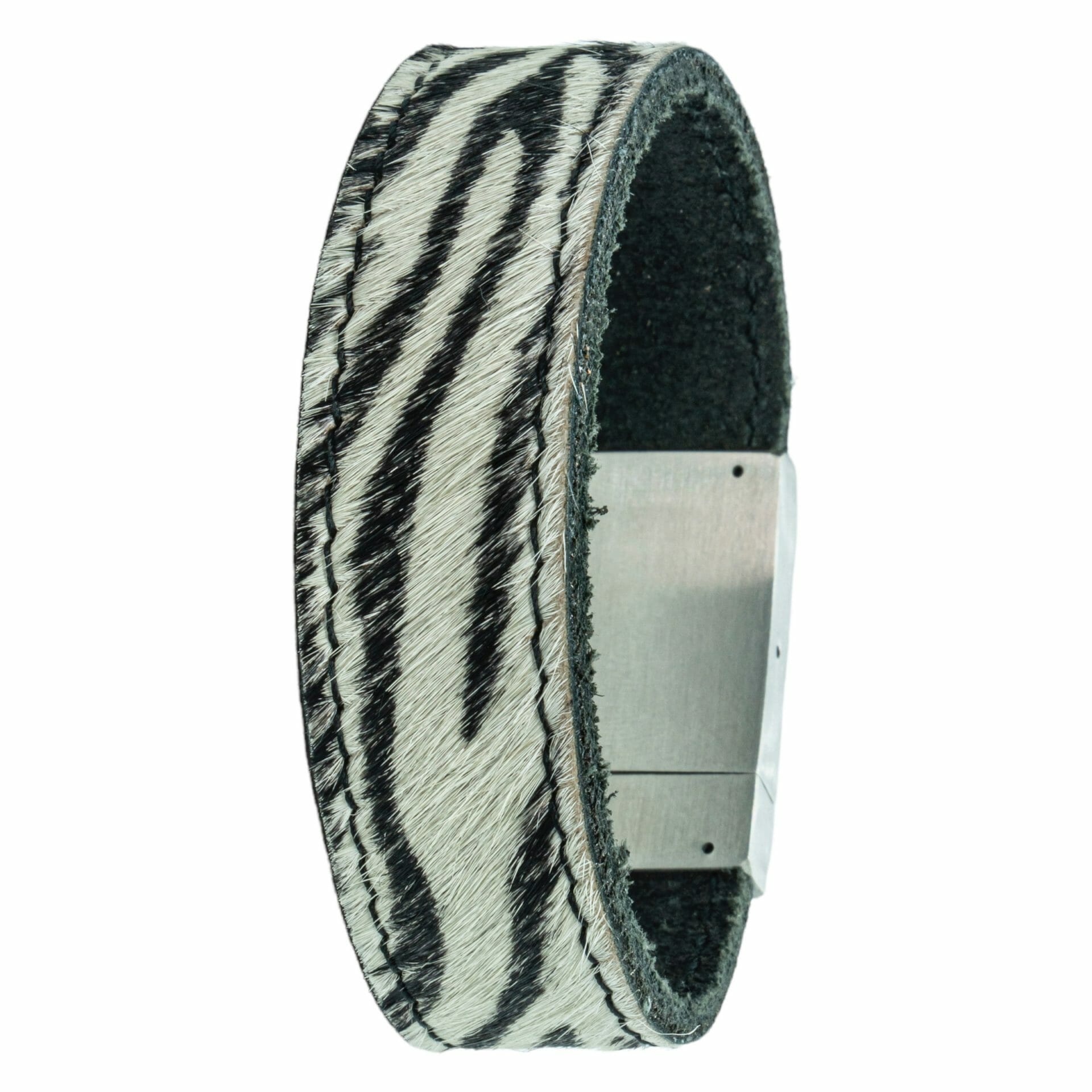 Eigen Pootafdruk armband <b>Zebra</b> leer