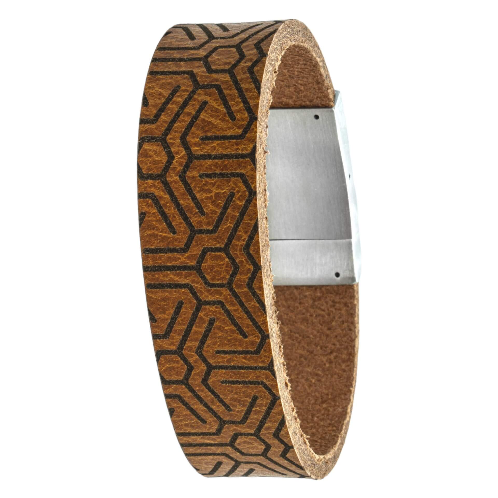 Aviator – Eigen vingerafdruk op leren armband