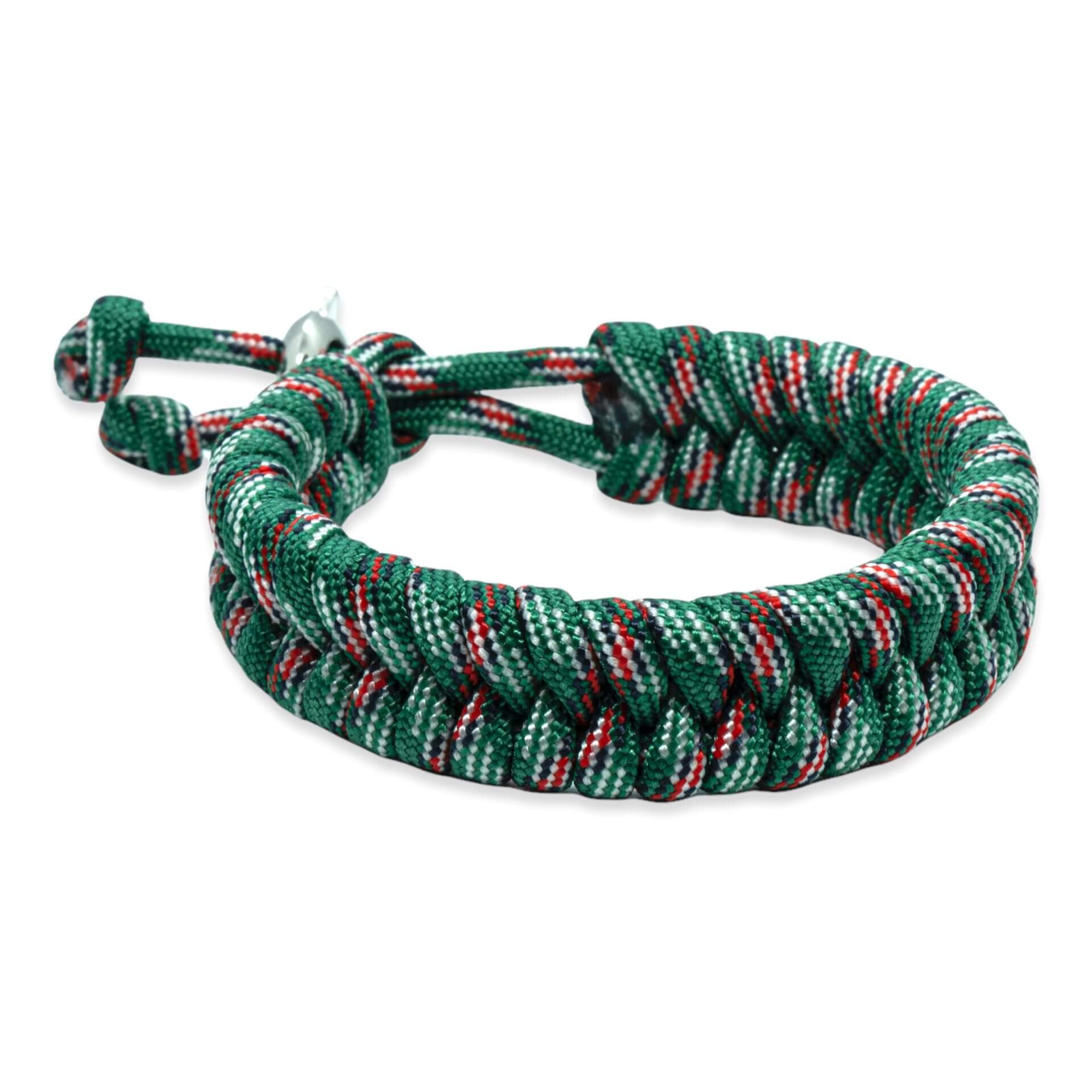 Viking Armband – Scandinavisch Gevlochten Touw (Groen/zwart/rood/blauw)