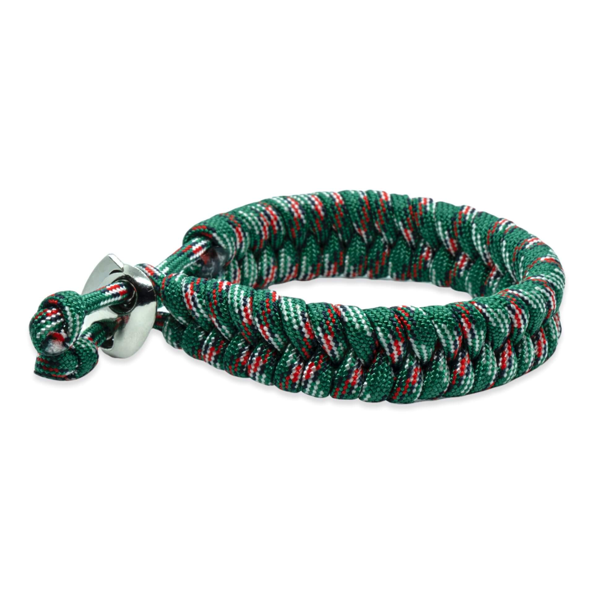 Viking Armband – Scandinavisch Gevlochten Touw (Groen/zwart/rood/blauw)