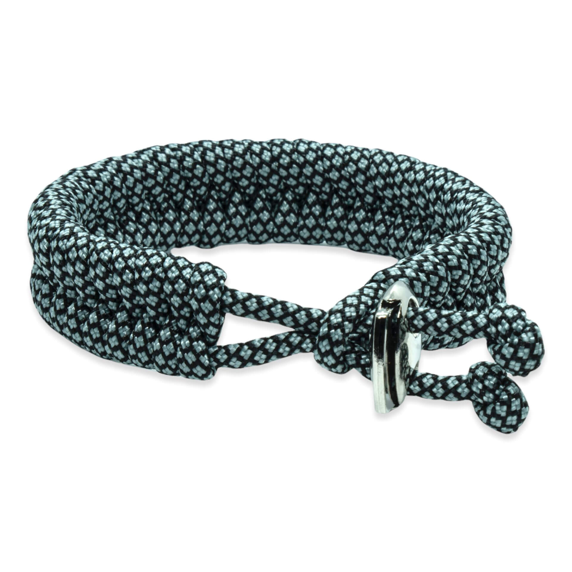 Viking Armband - Scandinavisch Gevlochten Touw (Grijs / zwart)