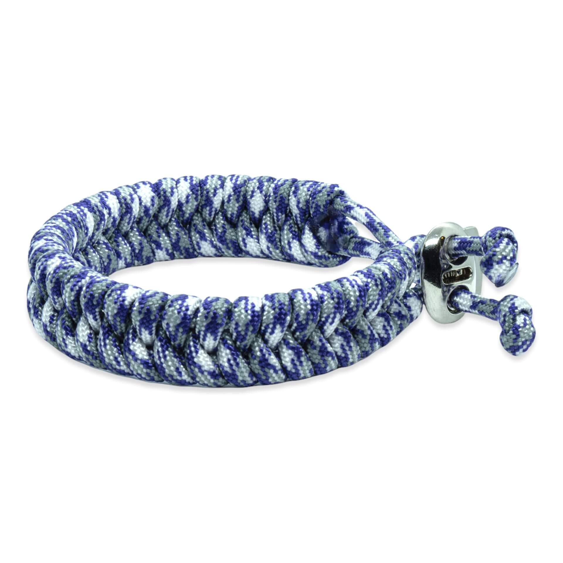 Viking Armband – Scandinavisch Gevlochten Touw (Blauw Wit Grijs)