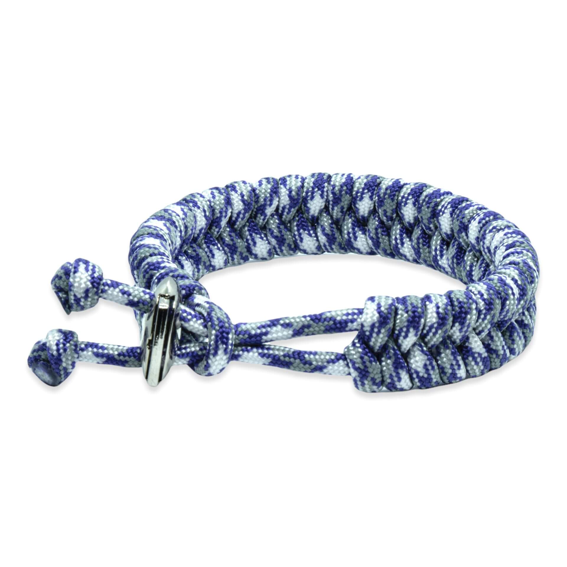 Viking Armband – Scandinavisch Gevlochten Touw (Blauw Wit Grijs)