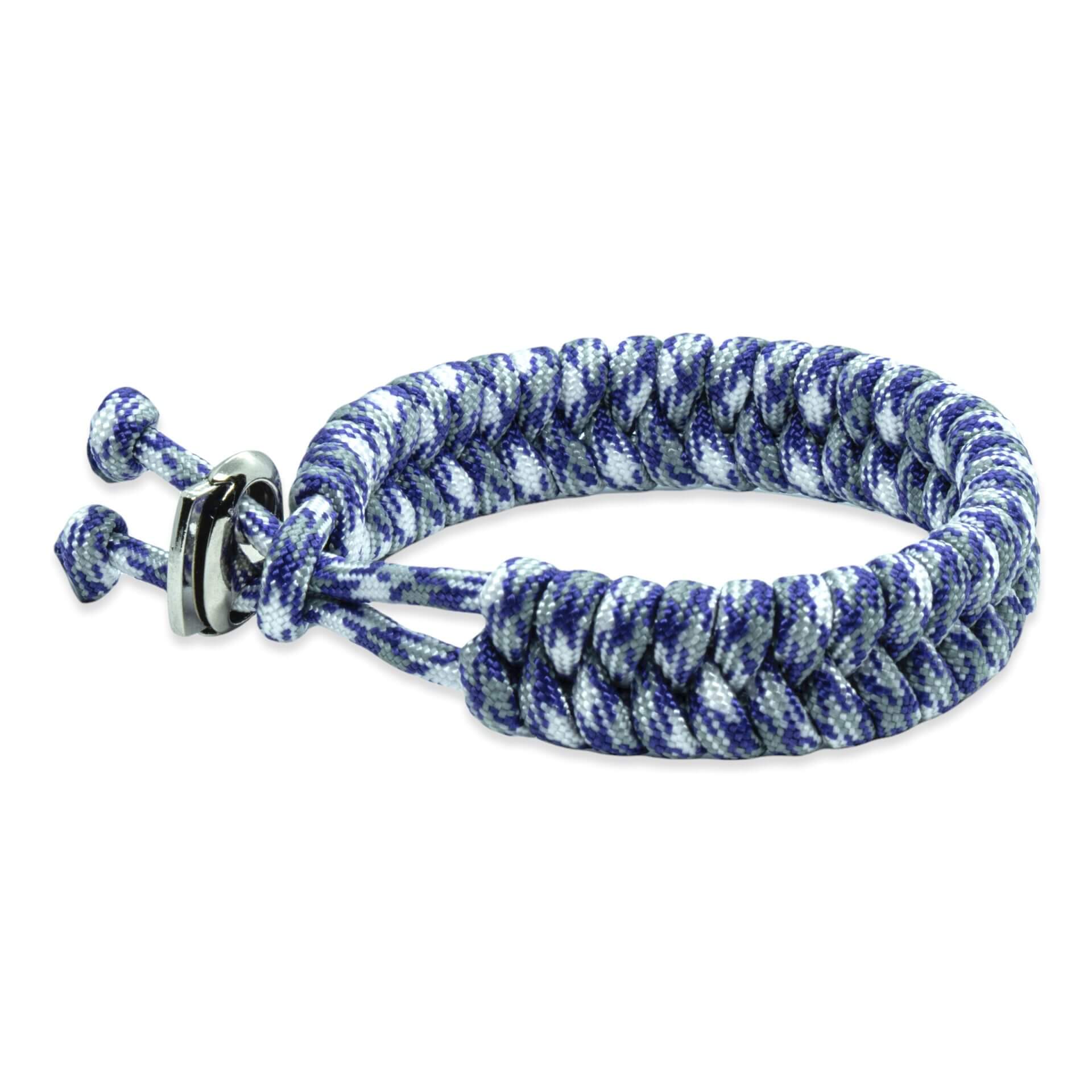 Viking Armband – Scandinavisch Gevlochten Touw (Blauw Wit Grijs)