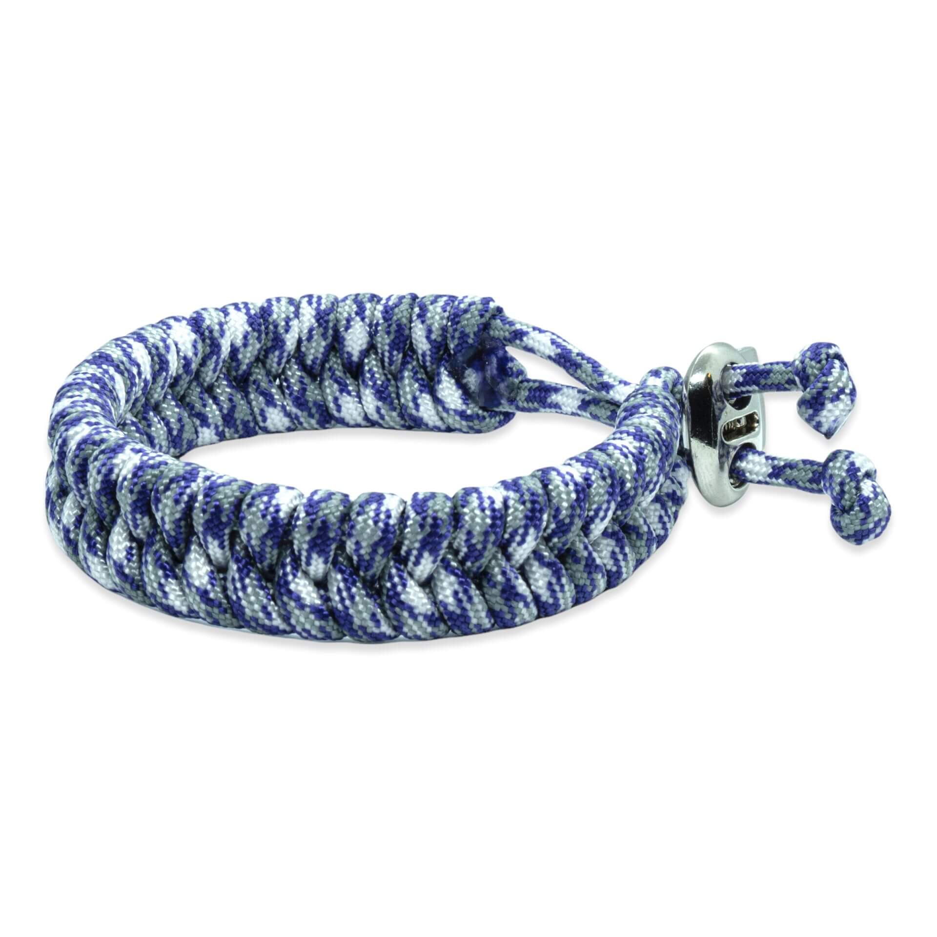 Viking Armband – Scandinavisch Gevlochten Touw (Blauw Wit Grijs)