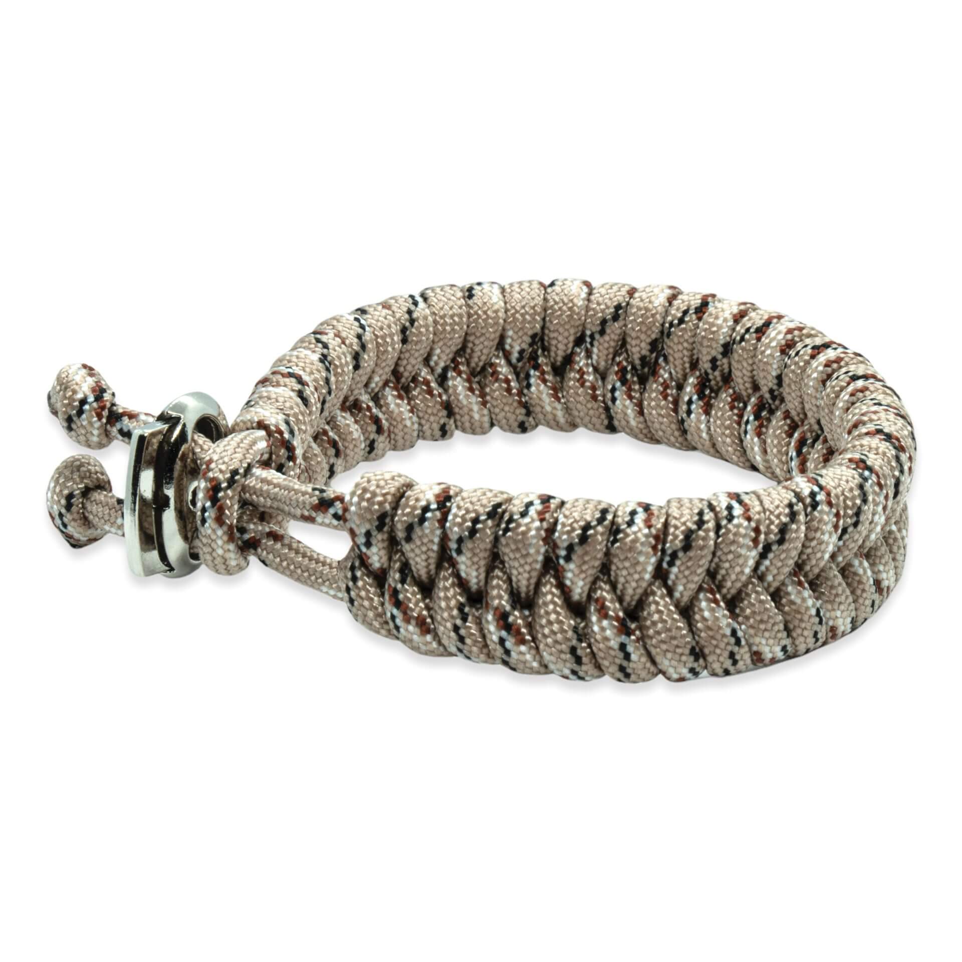 Viking Armband – Scandinavisch Gevlochten Touw (Zwart/Desert)