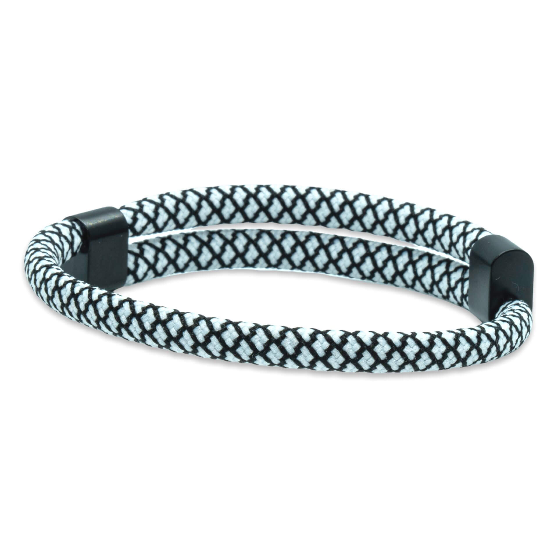 CordCraft | Verstelbaar touw – Wit / zwart