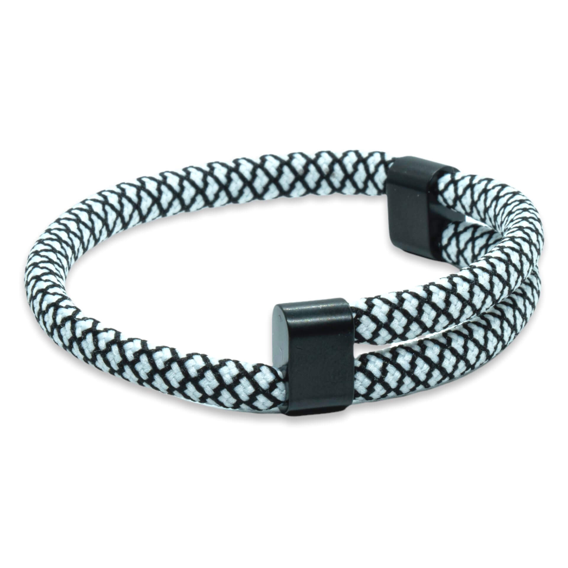 CordCraft | Verstelbaar touw – Wit / zwart